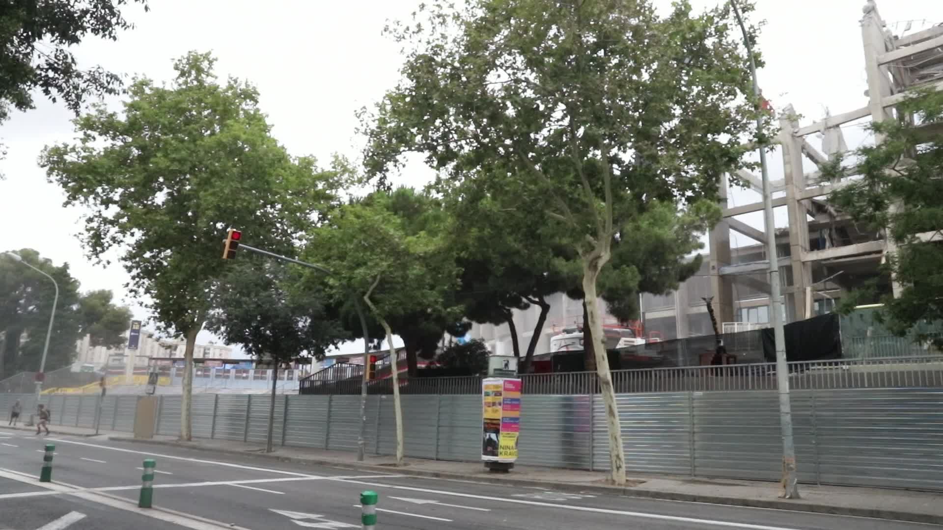 The demolition of the third stand of the Spotify Camp Nou continues