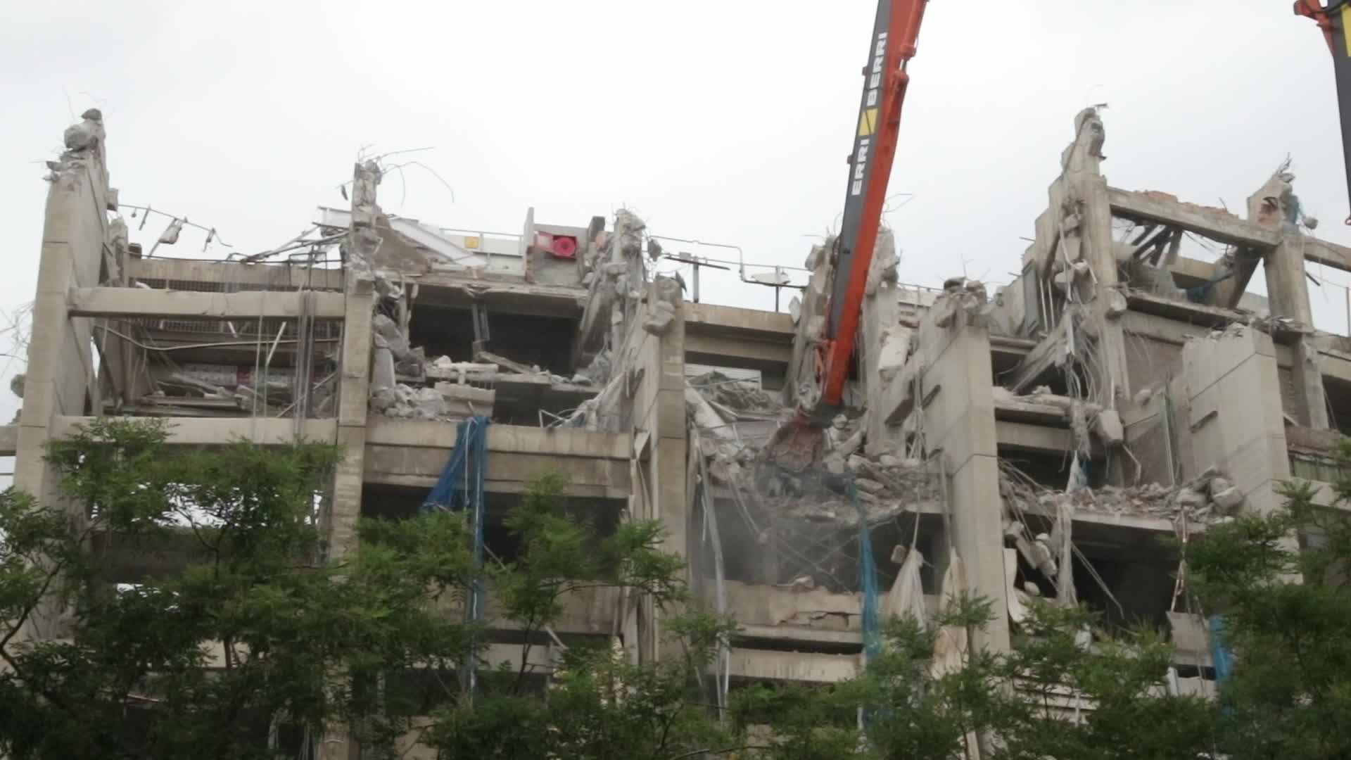 The demolition of the third stand of the Spotify Camp Nou continues