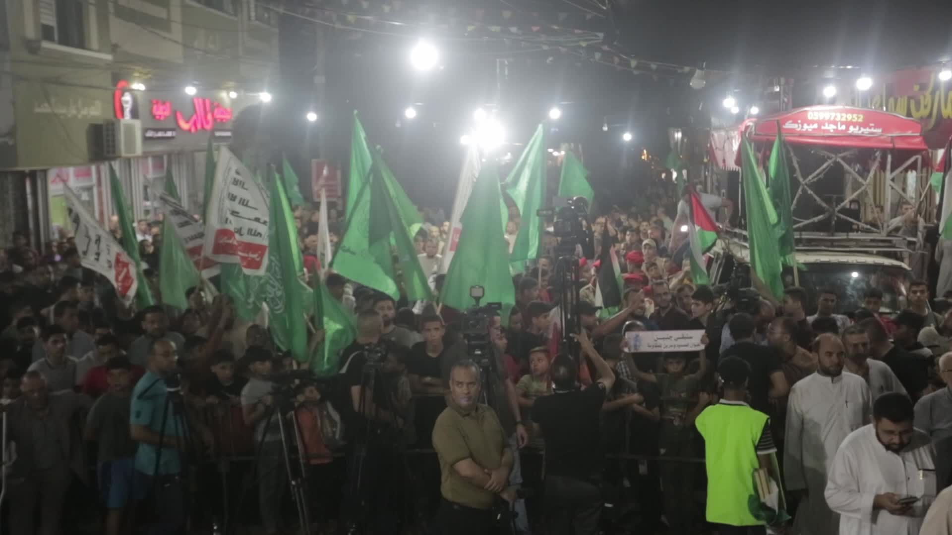 Palestinians in Gaza demonstrate against Israeli raid in Jenin 