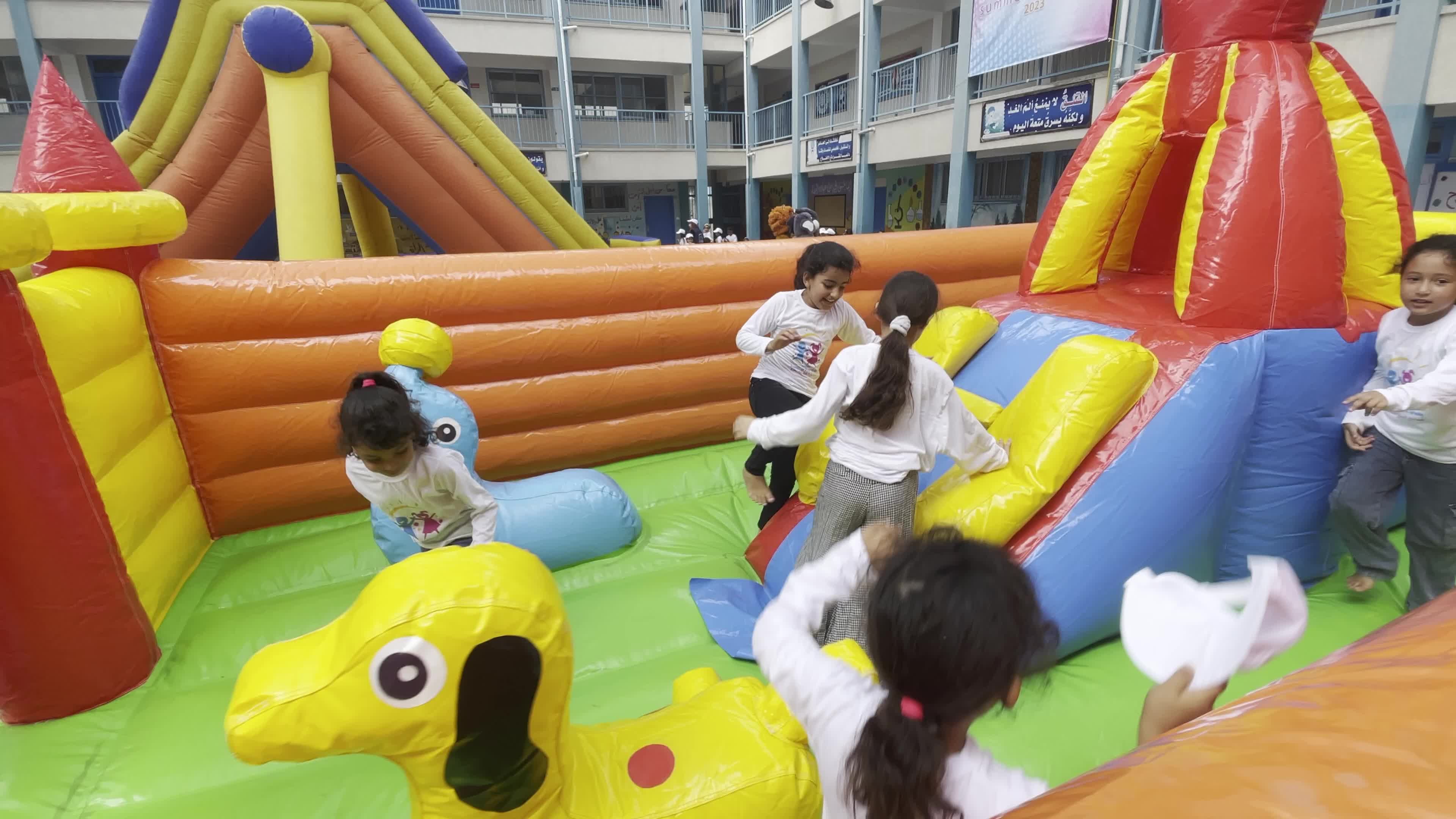 Palestinian Children Engage in UNRWA-Sponsored Summer Program 