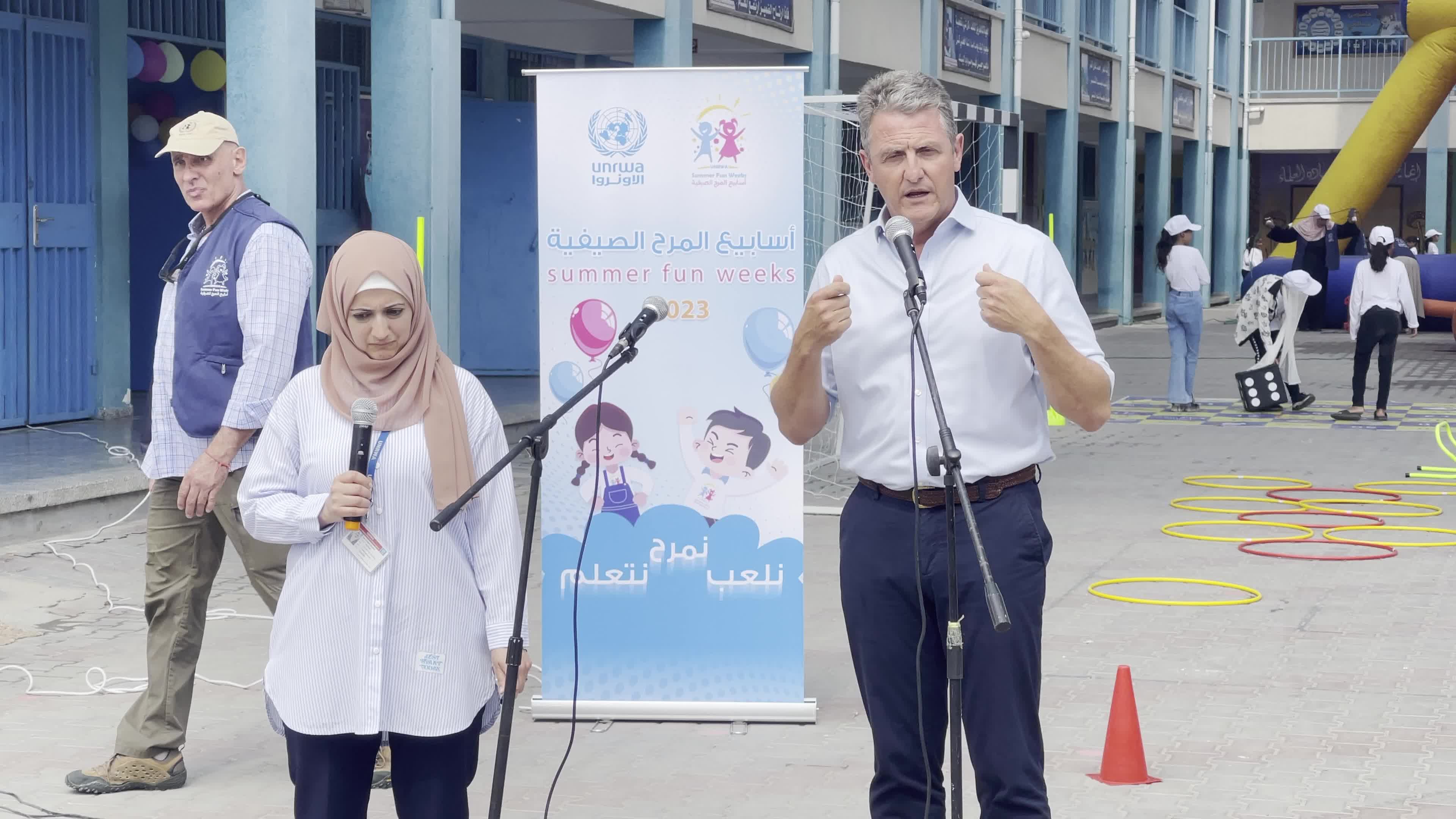Palestinian Children Engage in UNRWA-Sponsored Summer Program 
