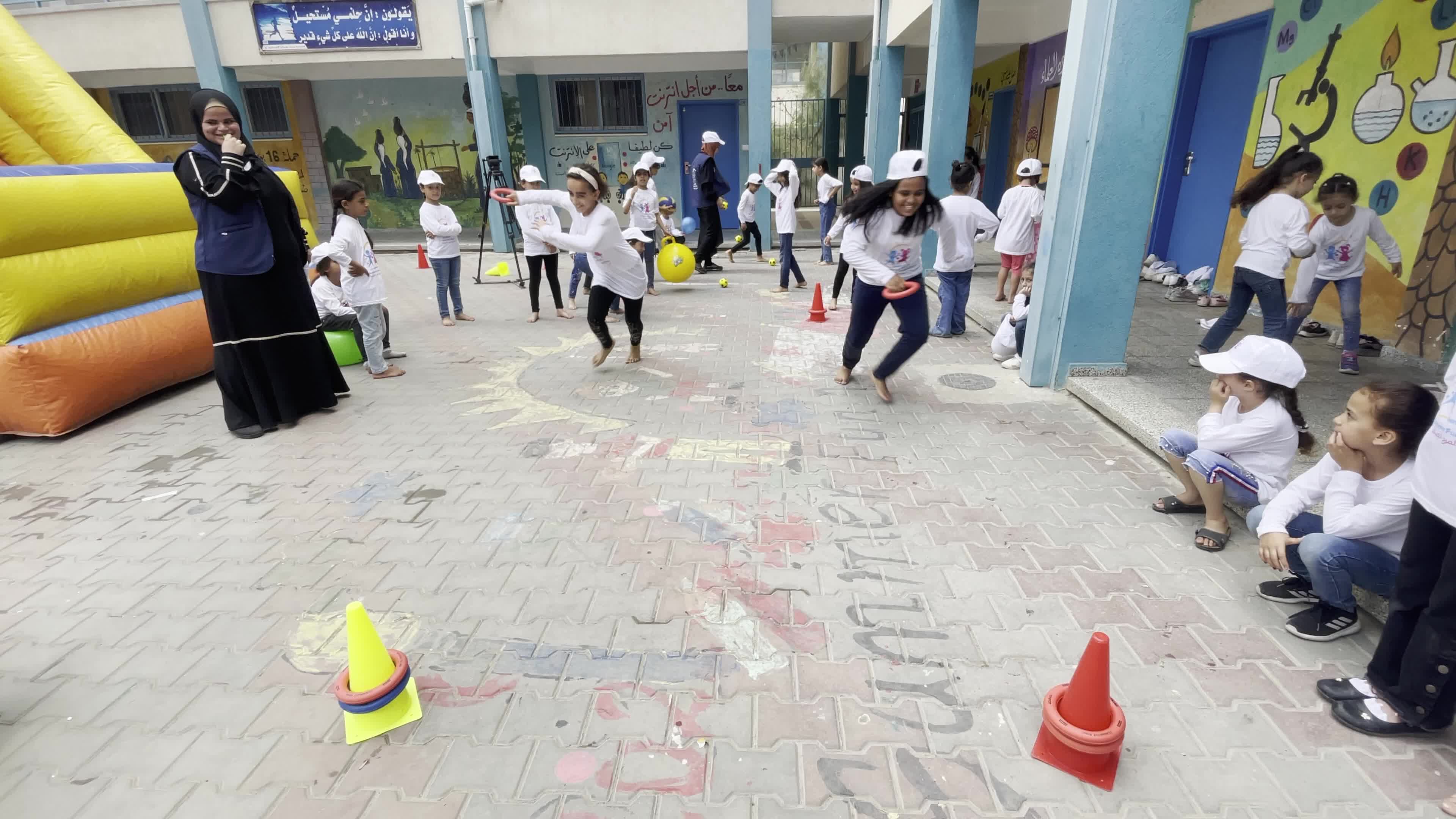 Palestinian Children Engage in UNRWA-Sponsored Summer Program 