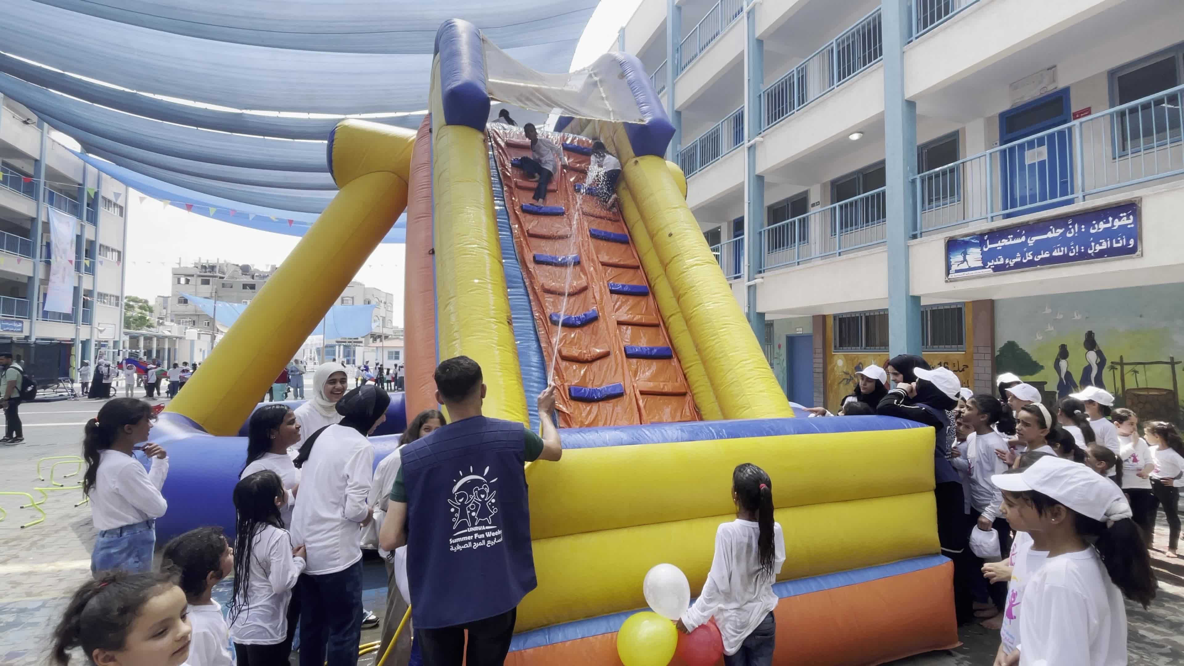 Palestinian Children Engage in UNRWA-Sponsored Summer Program 