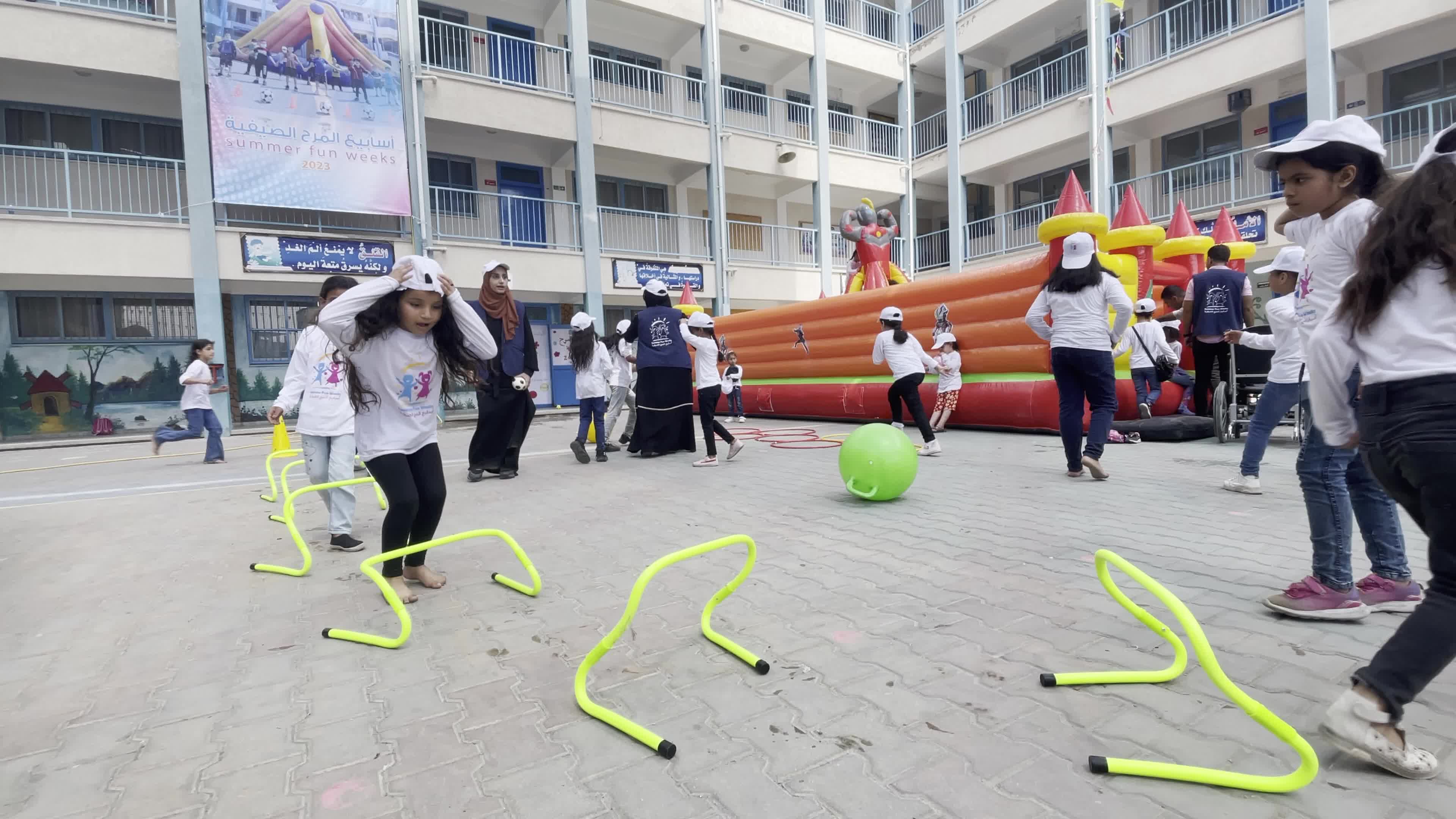 Palestinian Children Engage in UNRWA-Sponsored Summer Program 