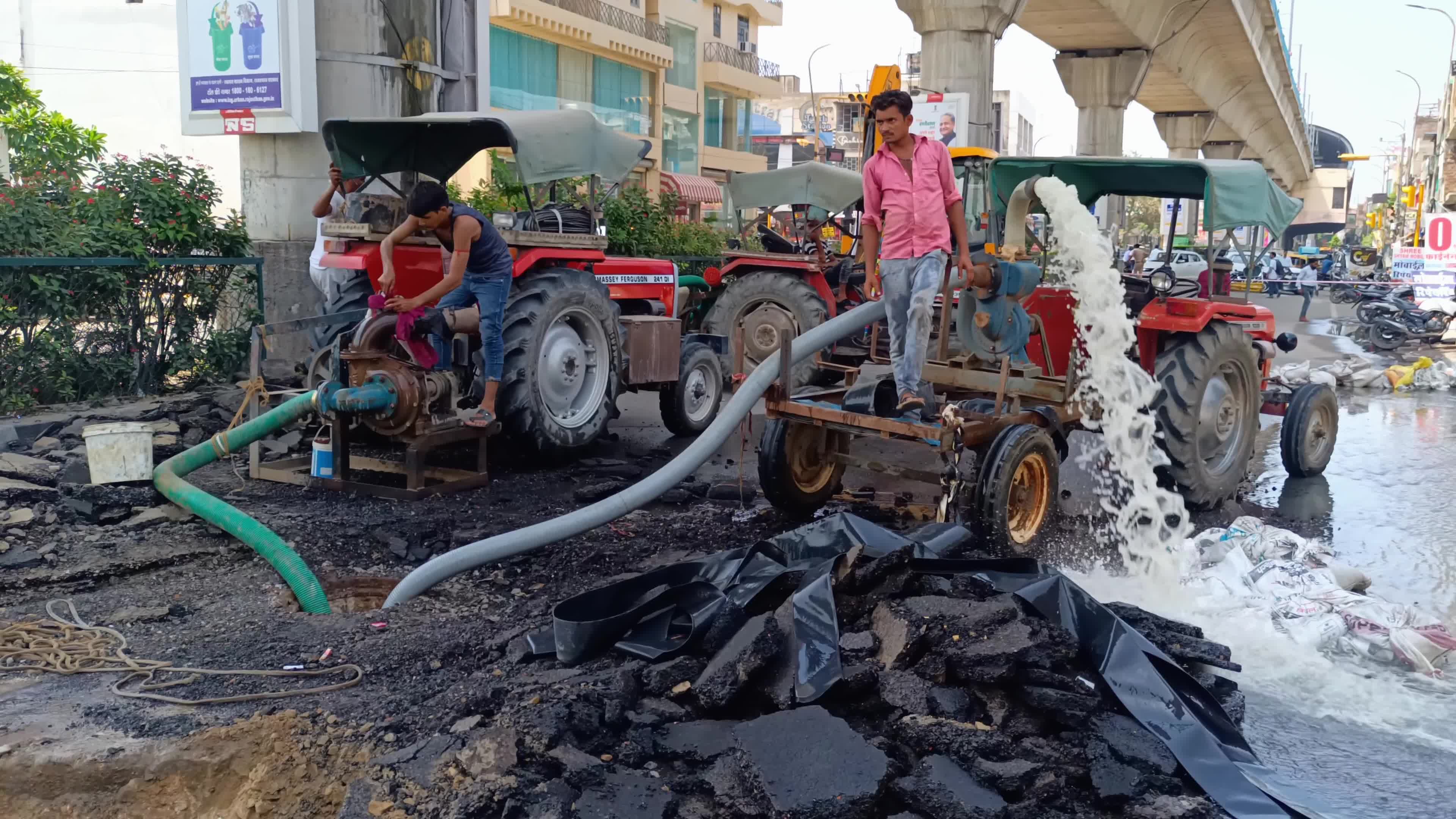 Road Damaged in Jaipur 
