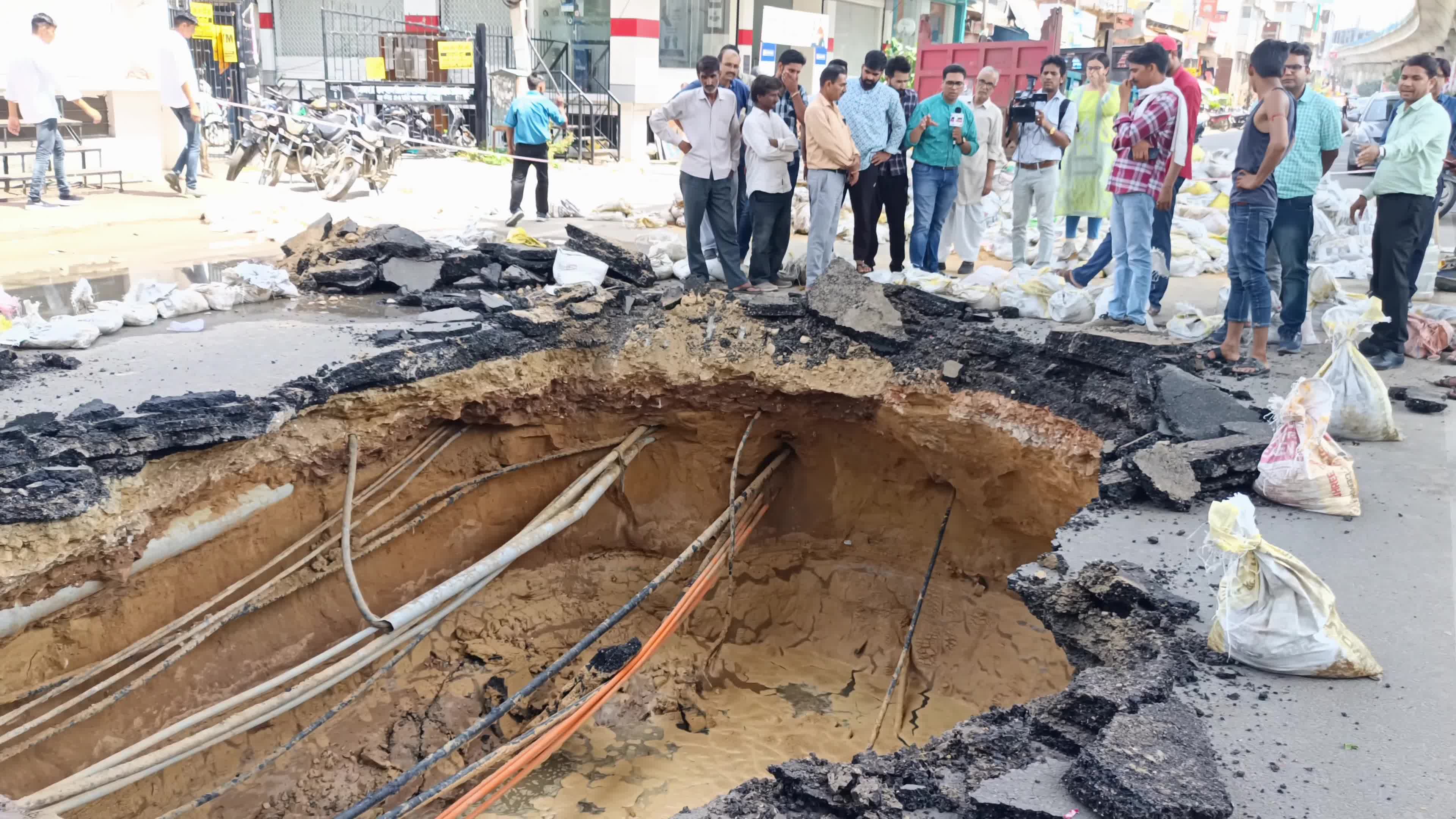 Road Damaged in Jaipur 