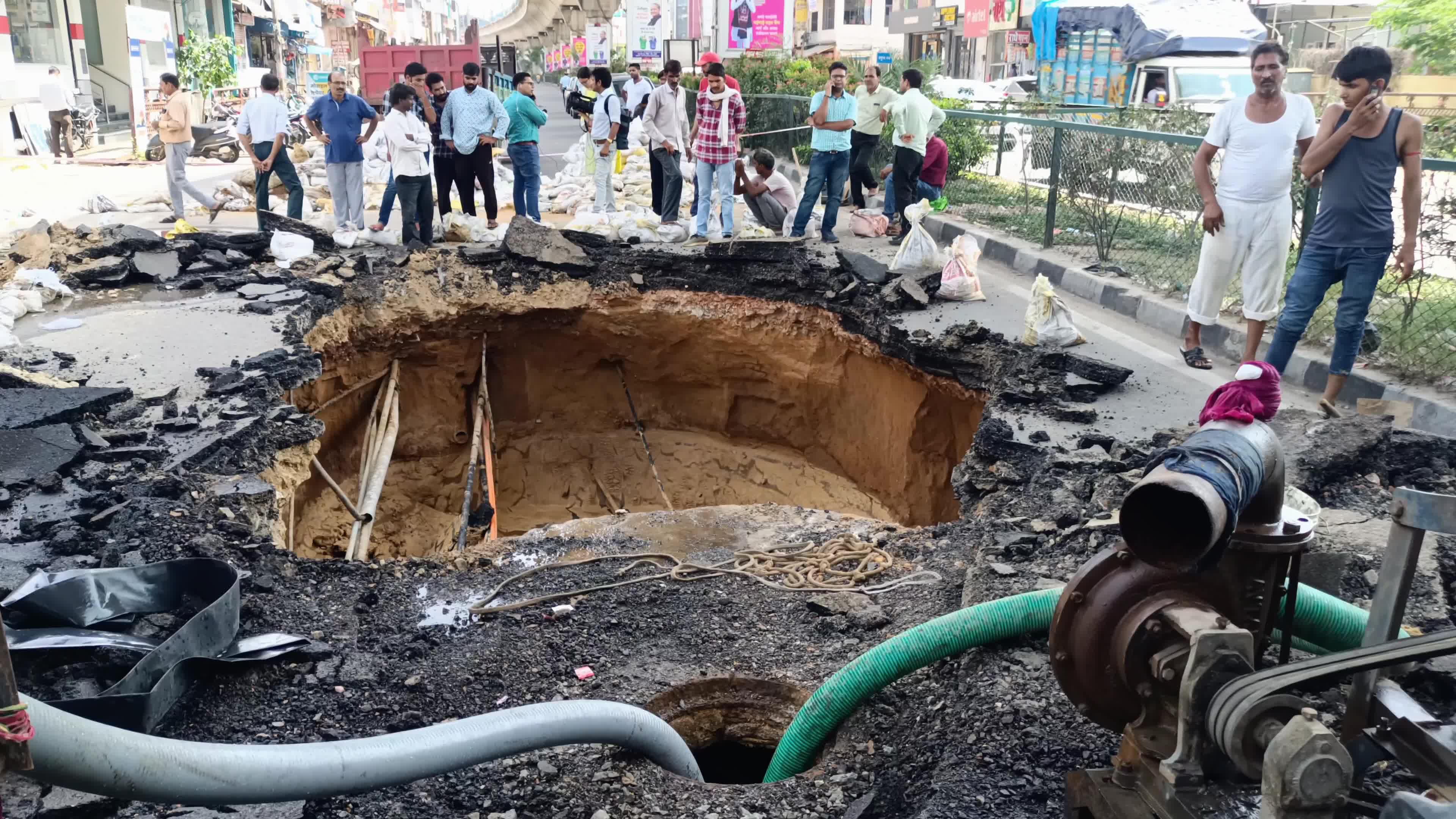 Road Damaged in Jaipur 
