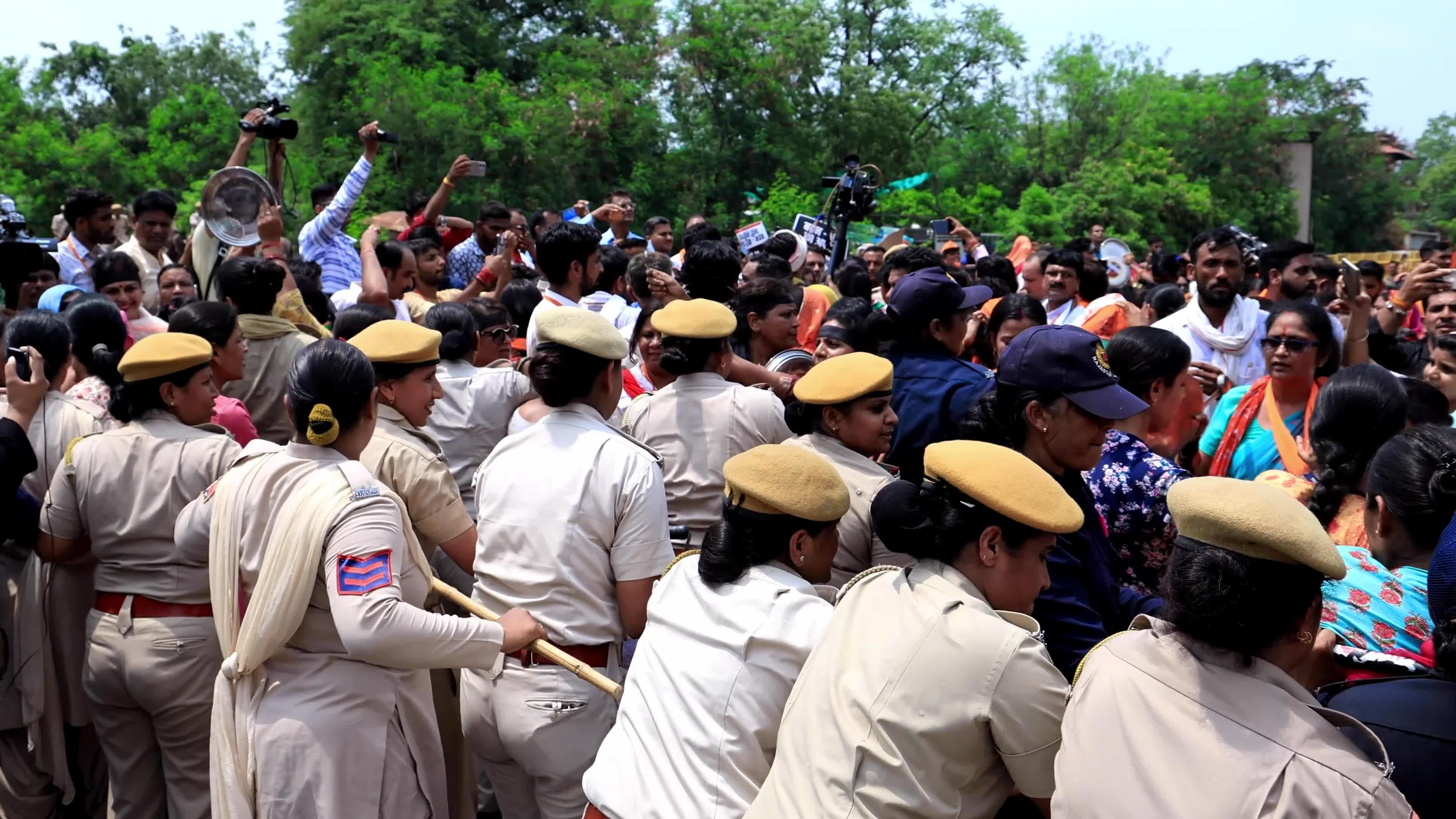 BJP Mahila Morcha Protest In Jaipur