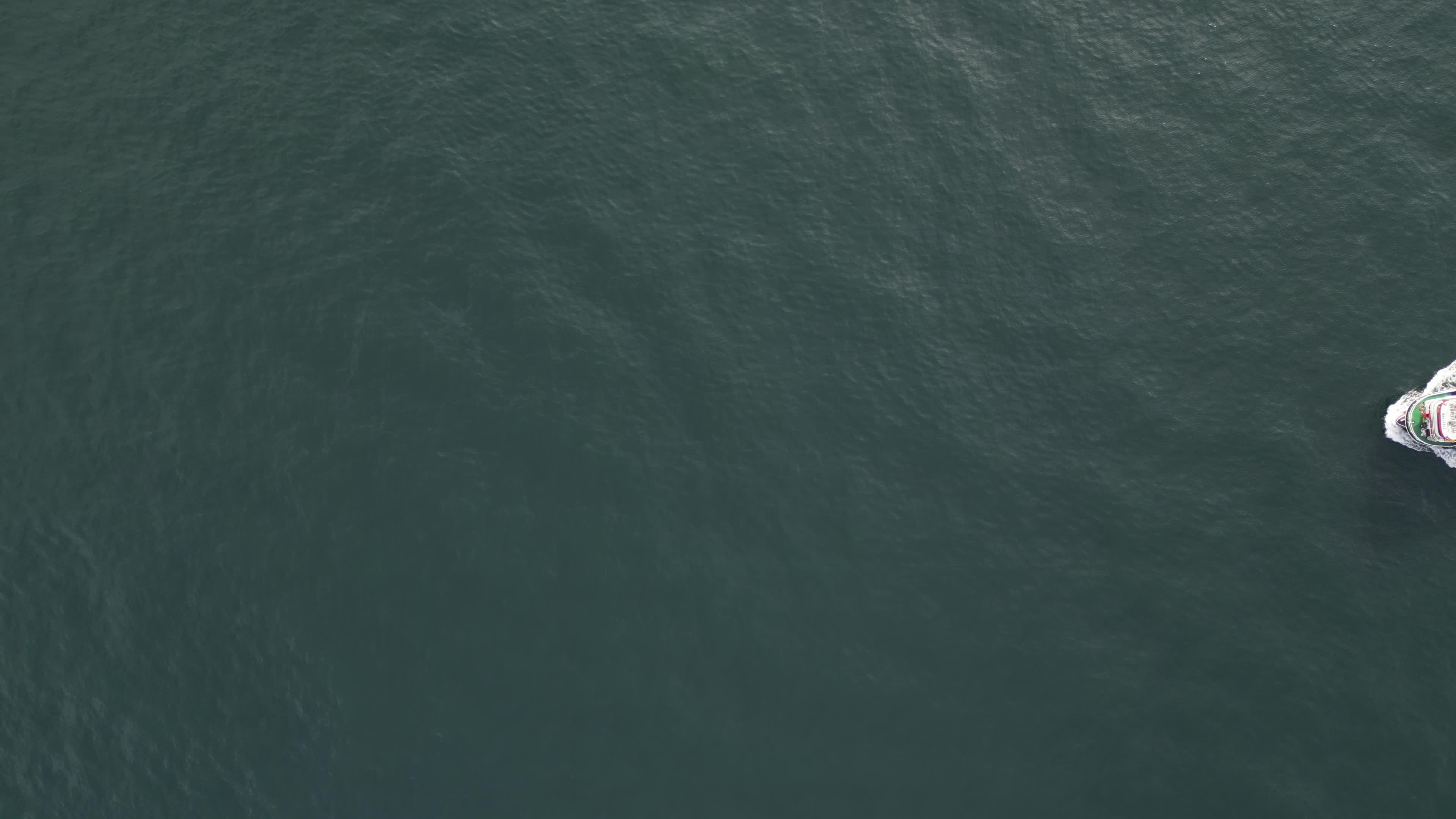 Drone video of a fishing boat from above