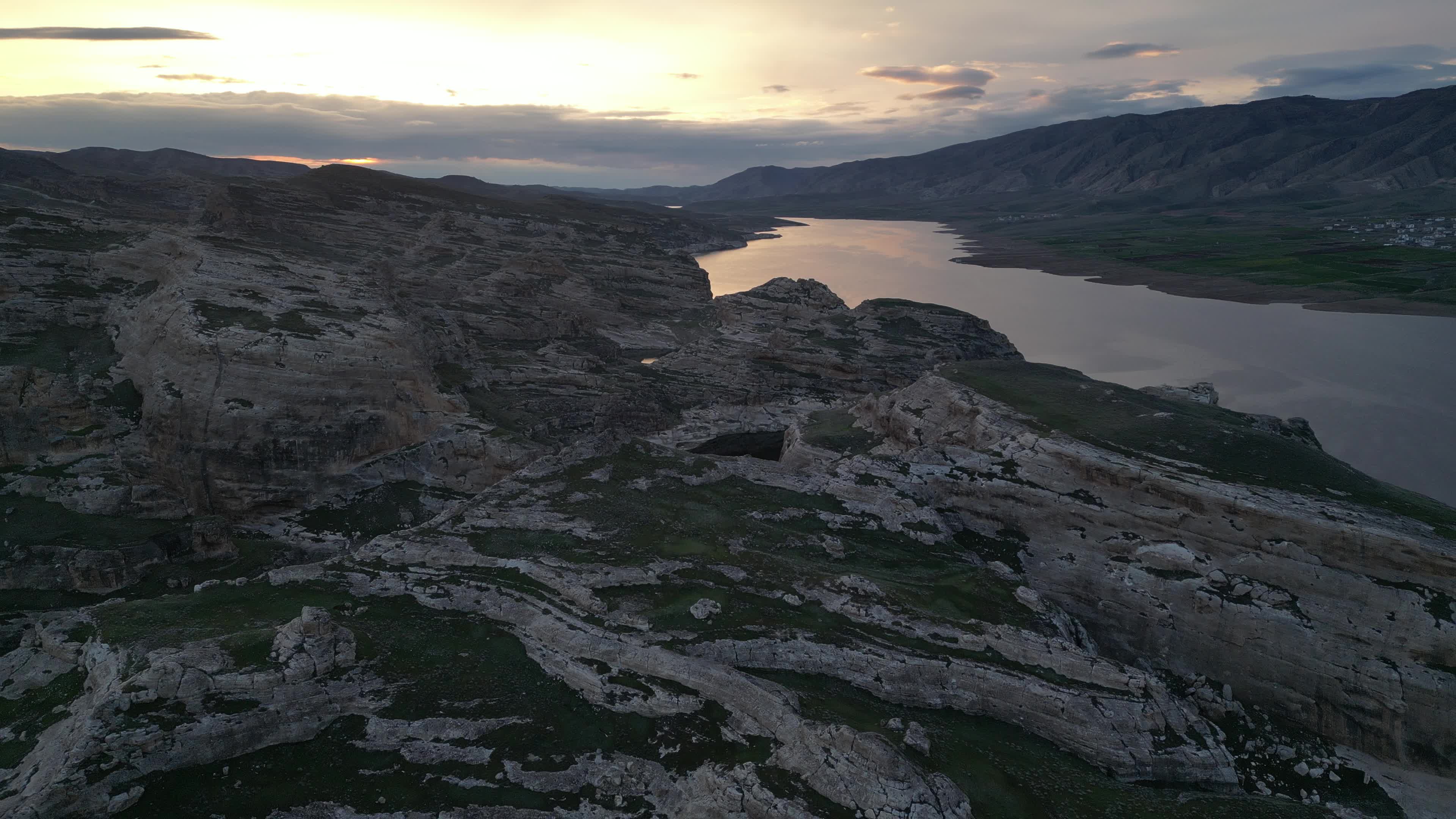 Drone video of Old Asankeyf City in Anatolia, Turkey