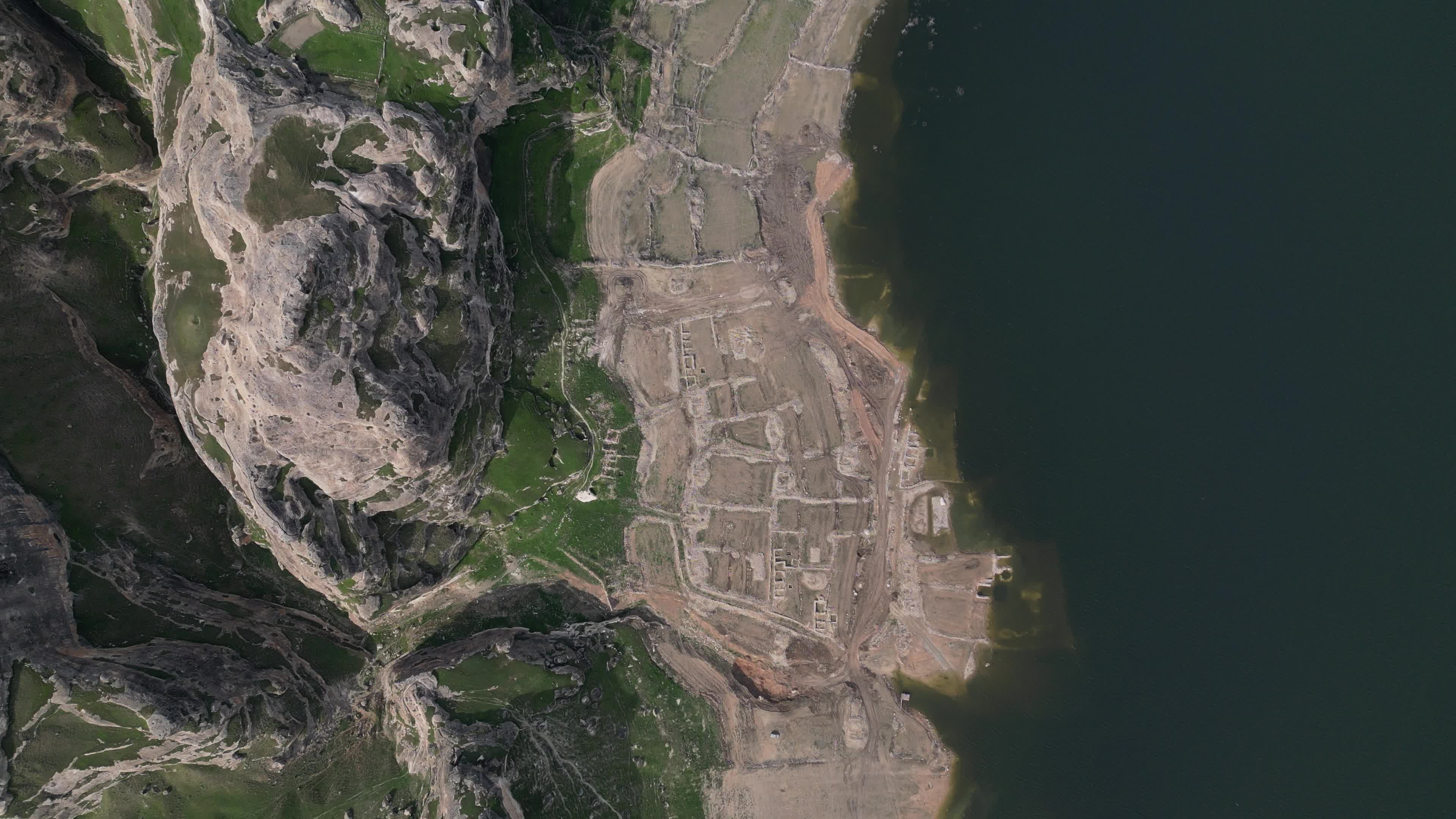 Drone video of Old Asankeyf City in Anatolia, Turkey