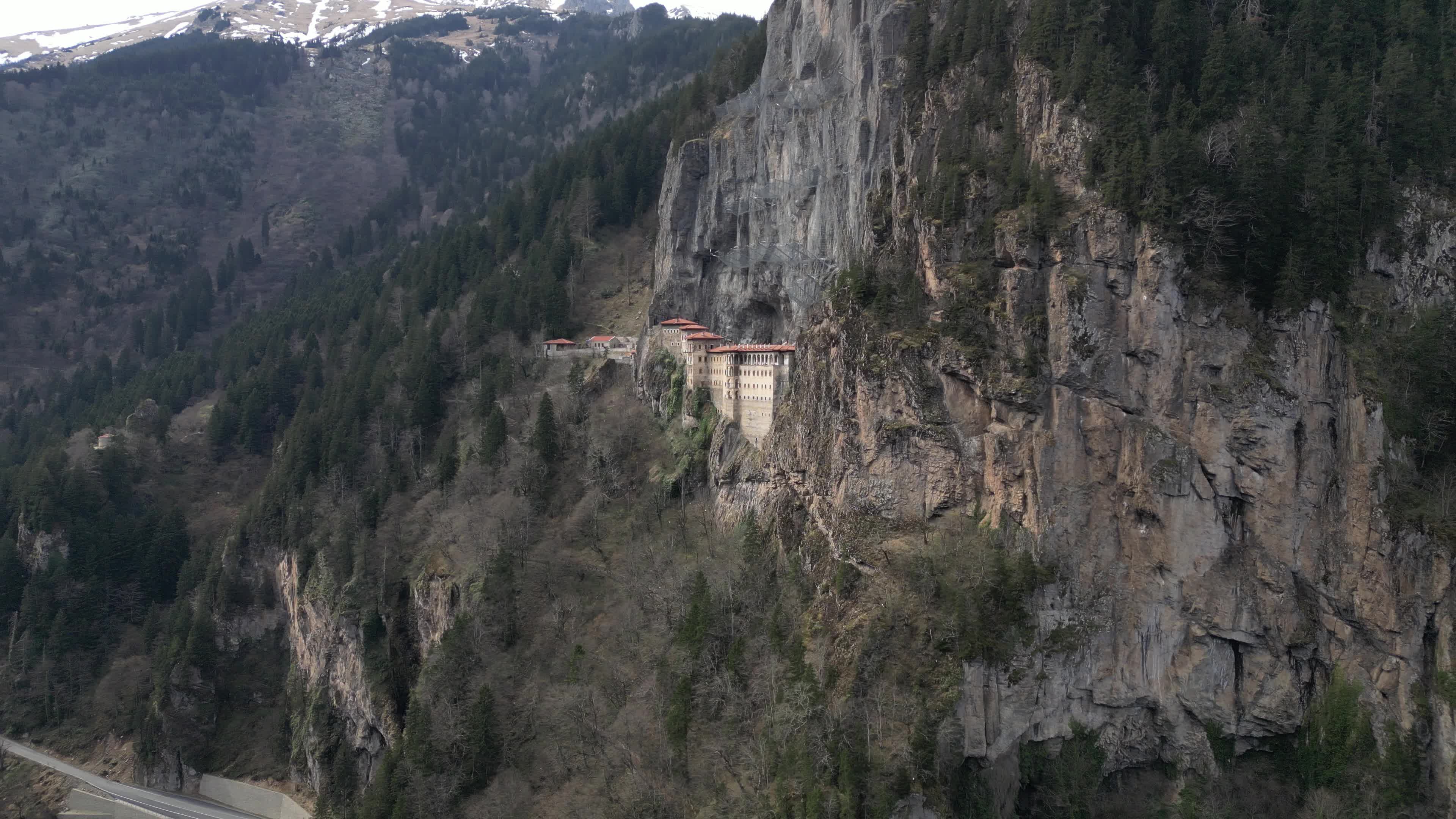 Drone video of the Sumela Monastery.