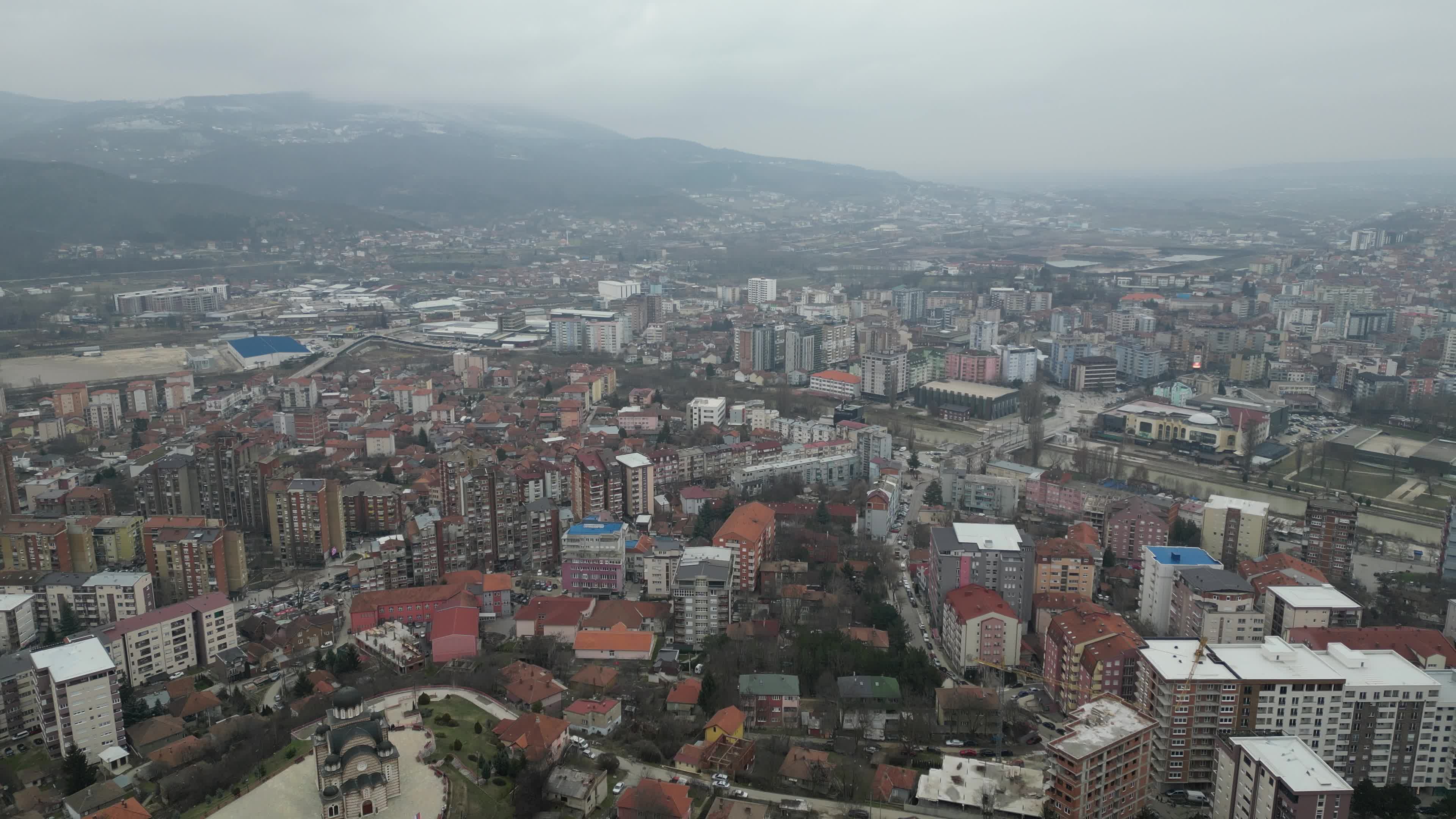 Drone videos of the city of Mitrovica