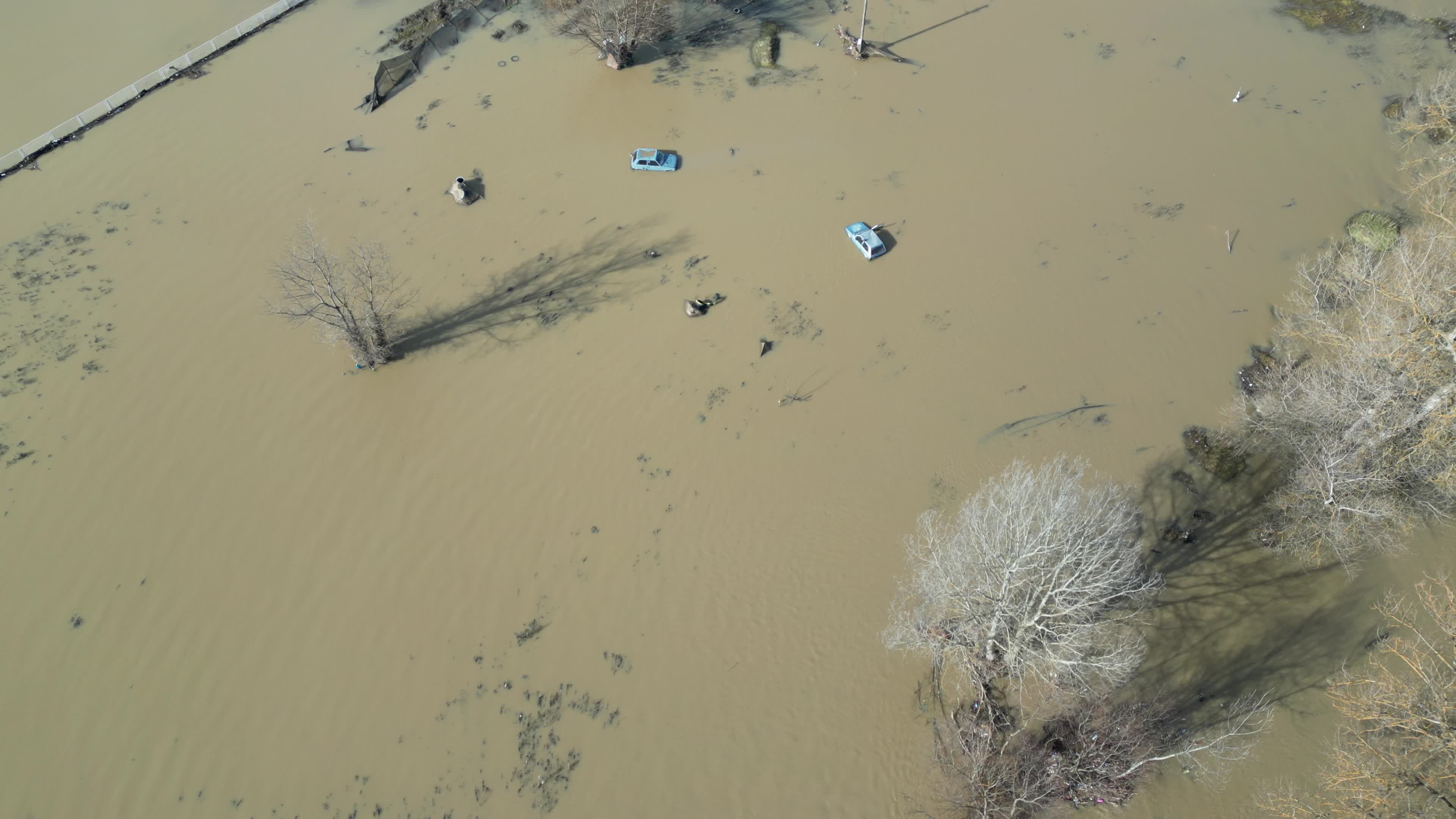 Archival footage of flooding in northern Kosovo