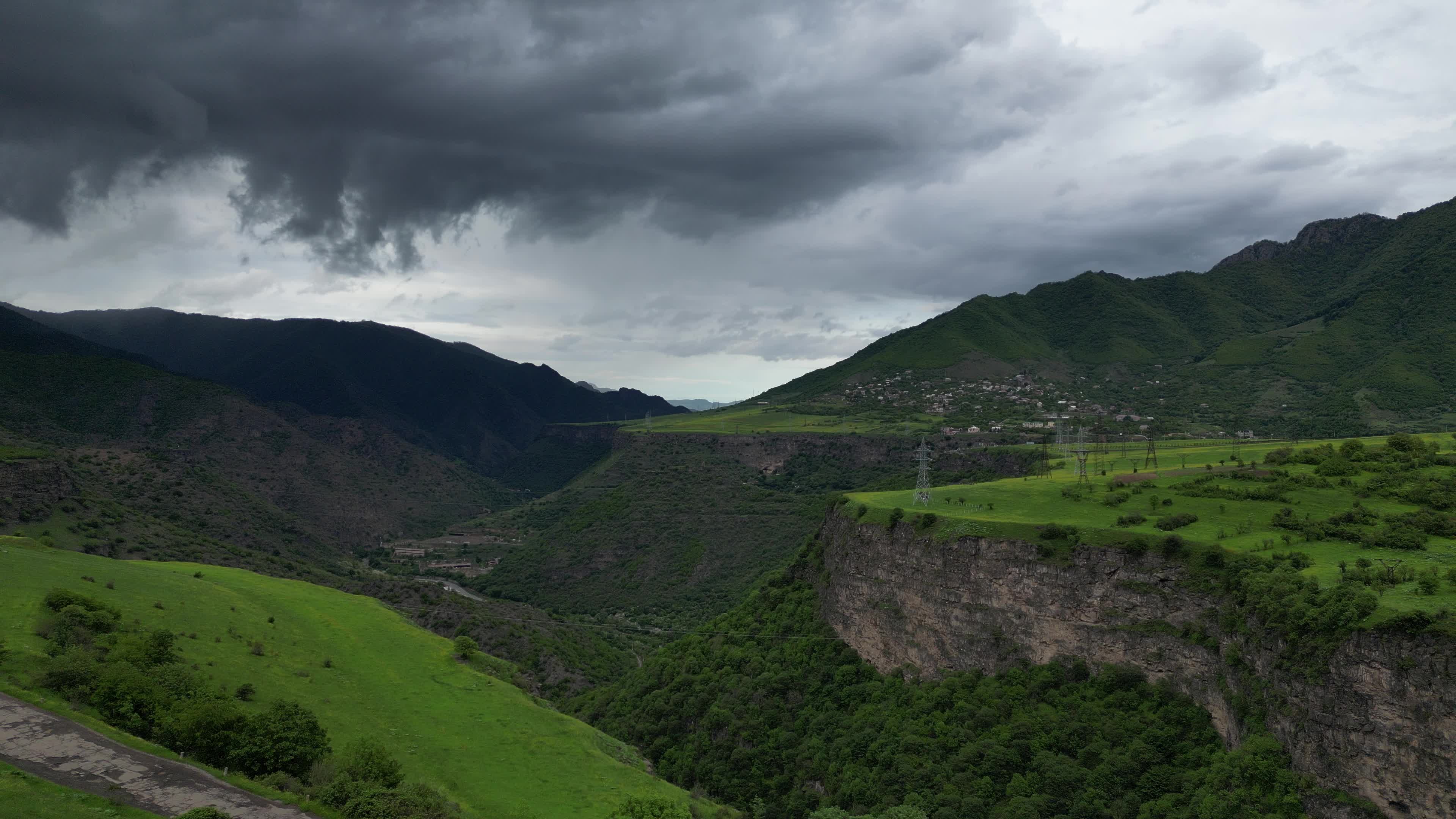 Drone videos of the mountains in Armenia