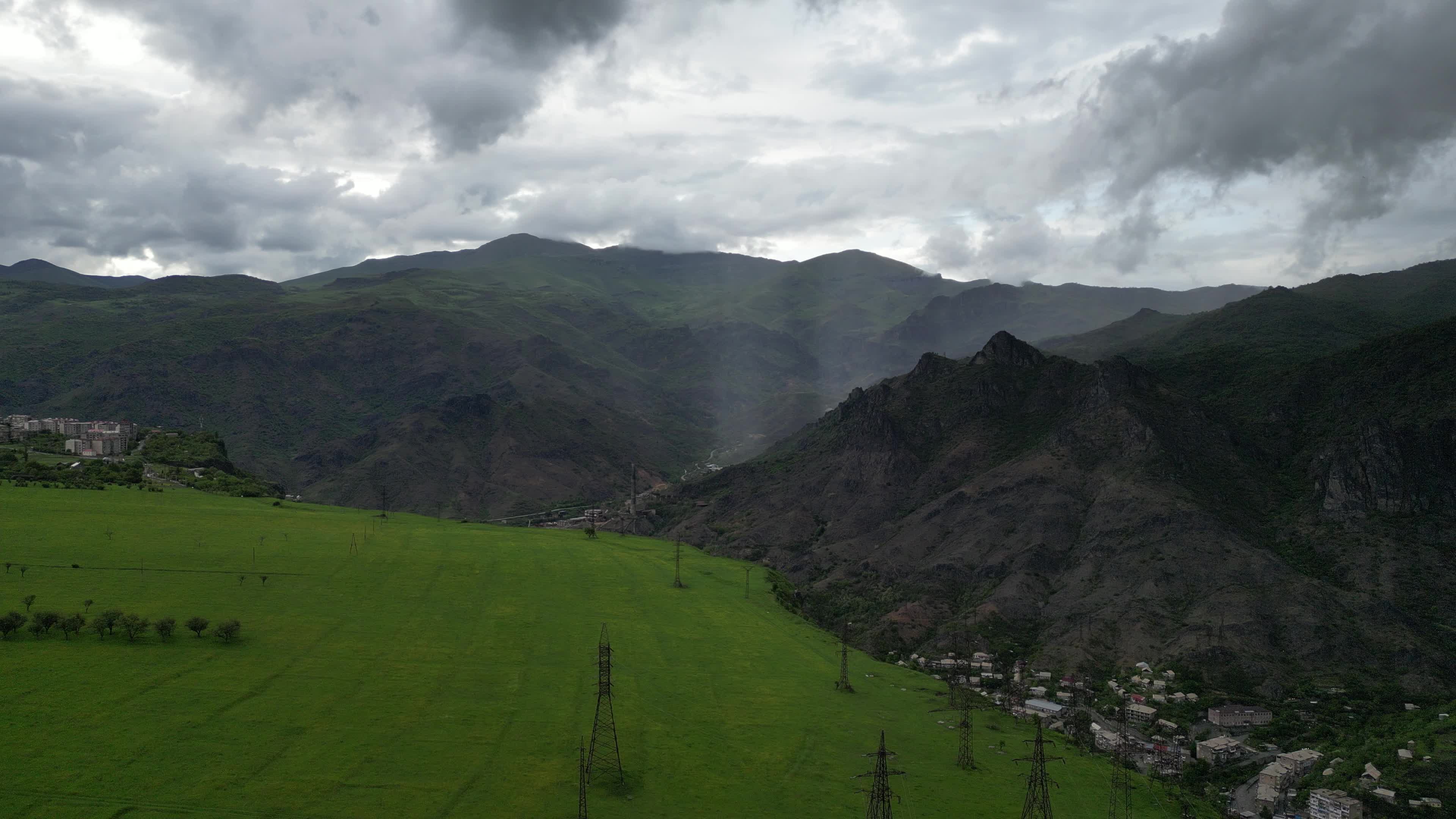Drone videos of the mountains in Armenia