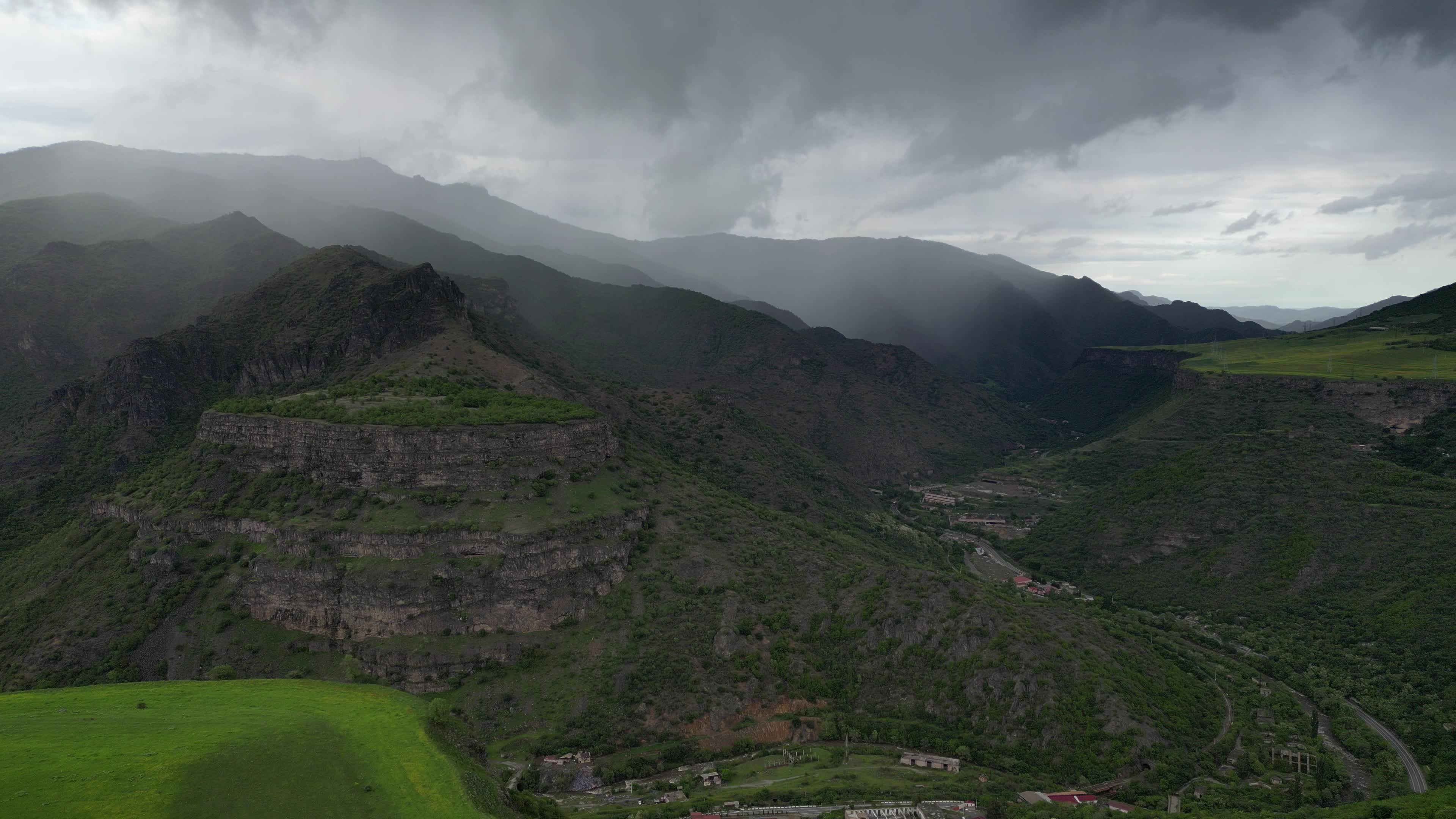 Drone videos of the mountains in Armenia
