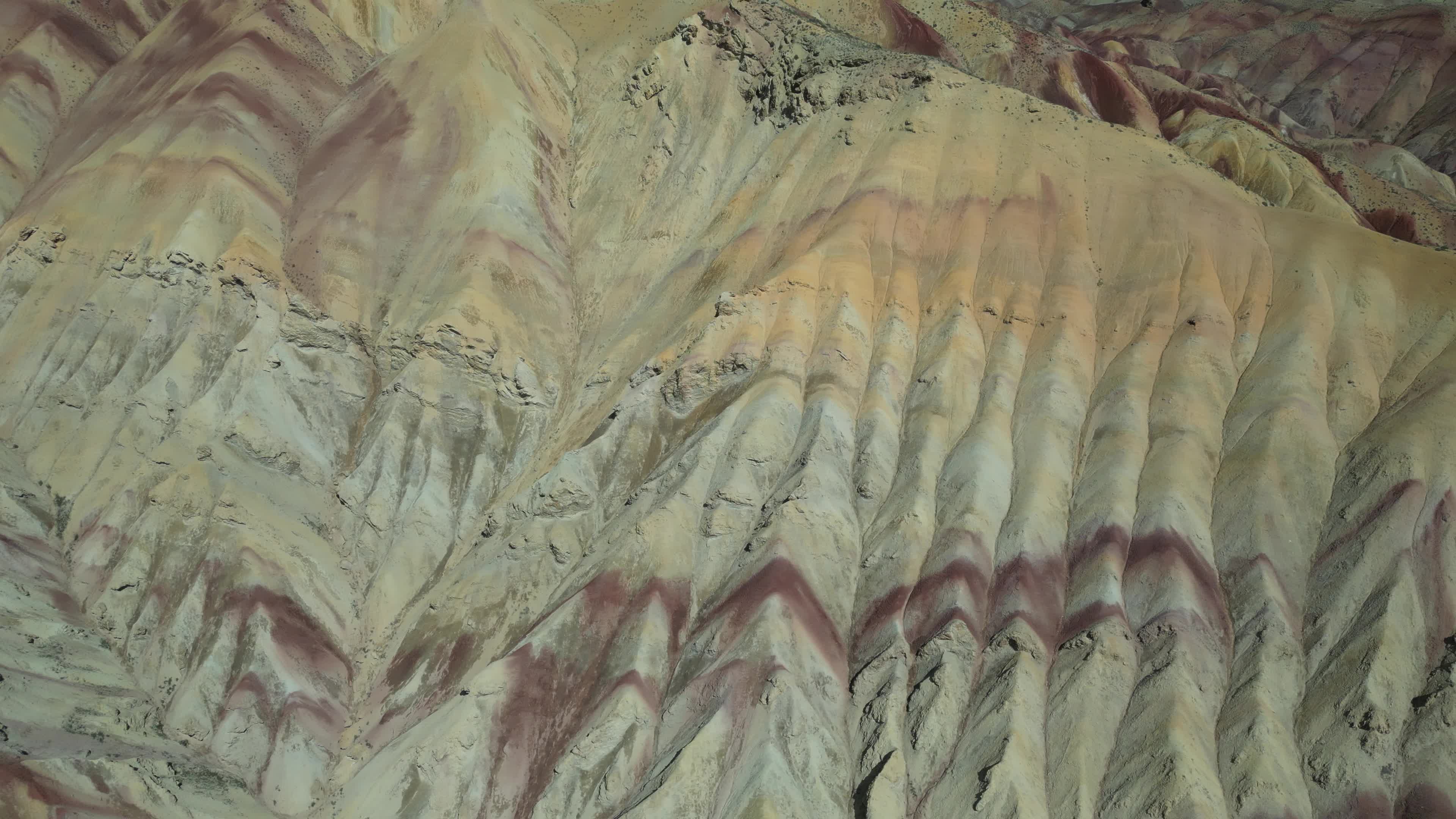 Drone videos of colorful mountains in Iran