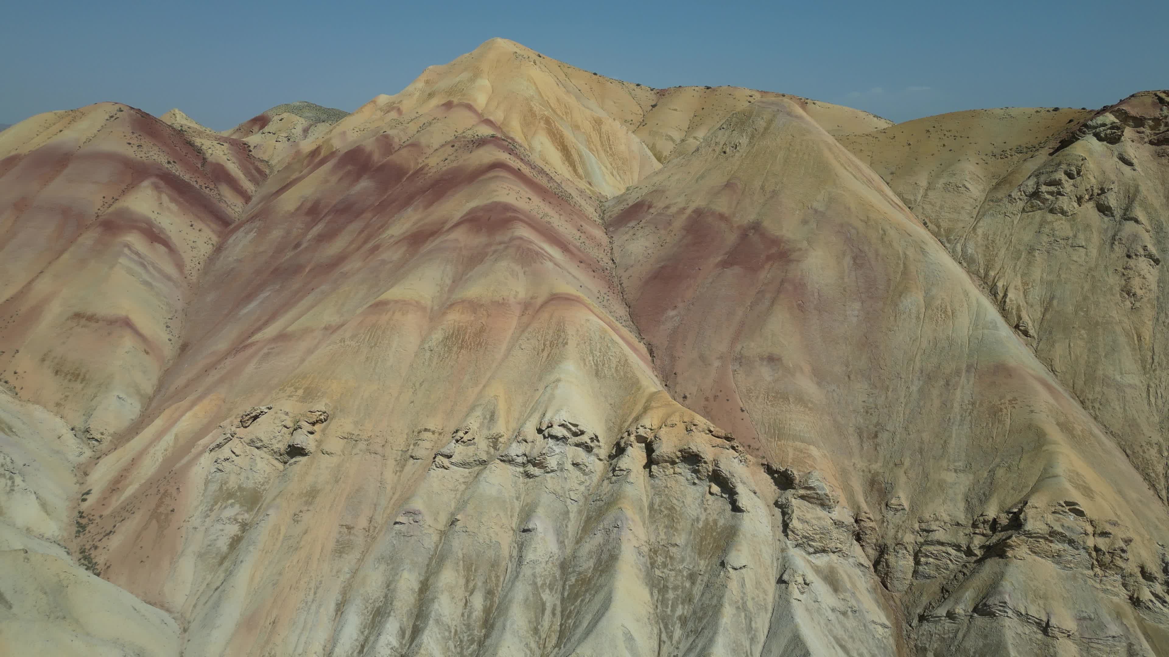 Drone videos of colorful mountains in Iran