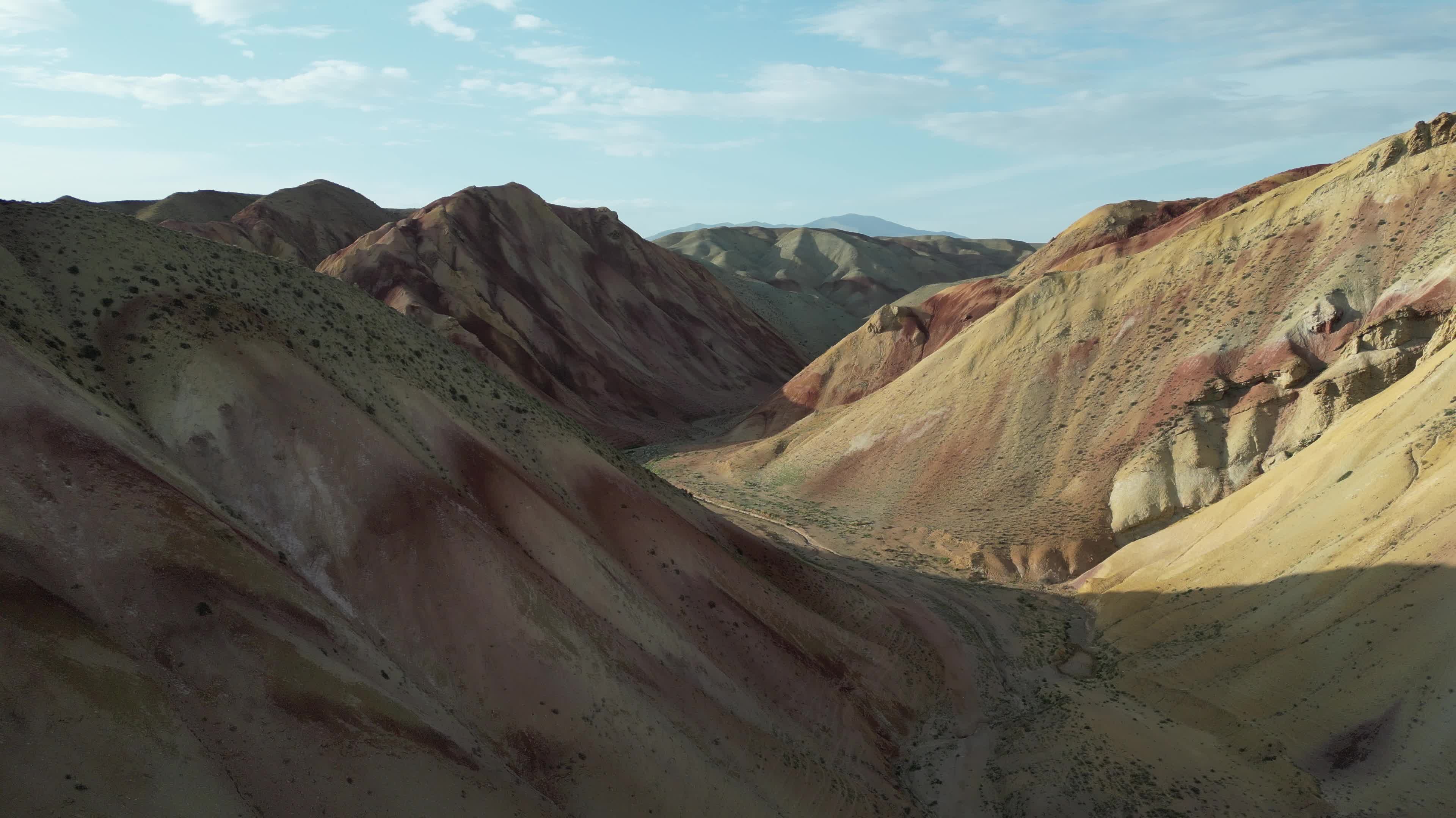 Drone videos of colorful mountains in Iran