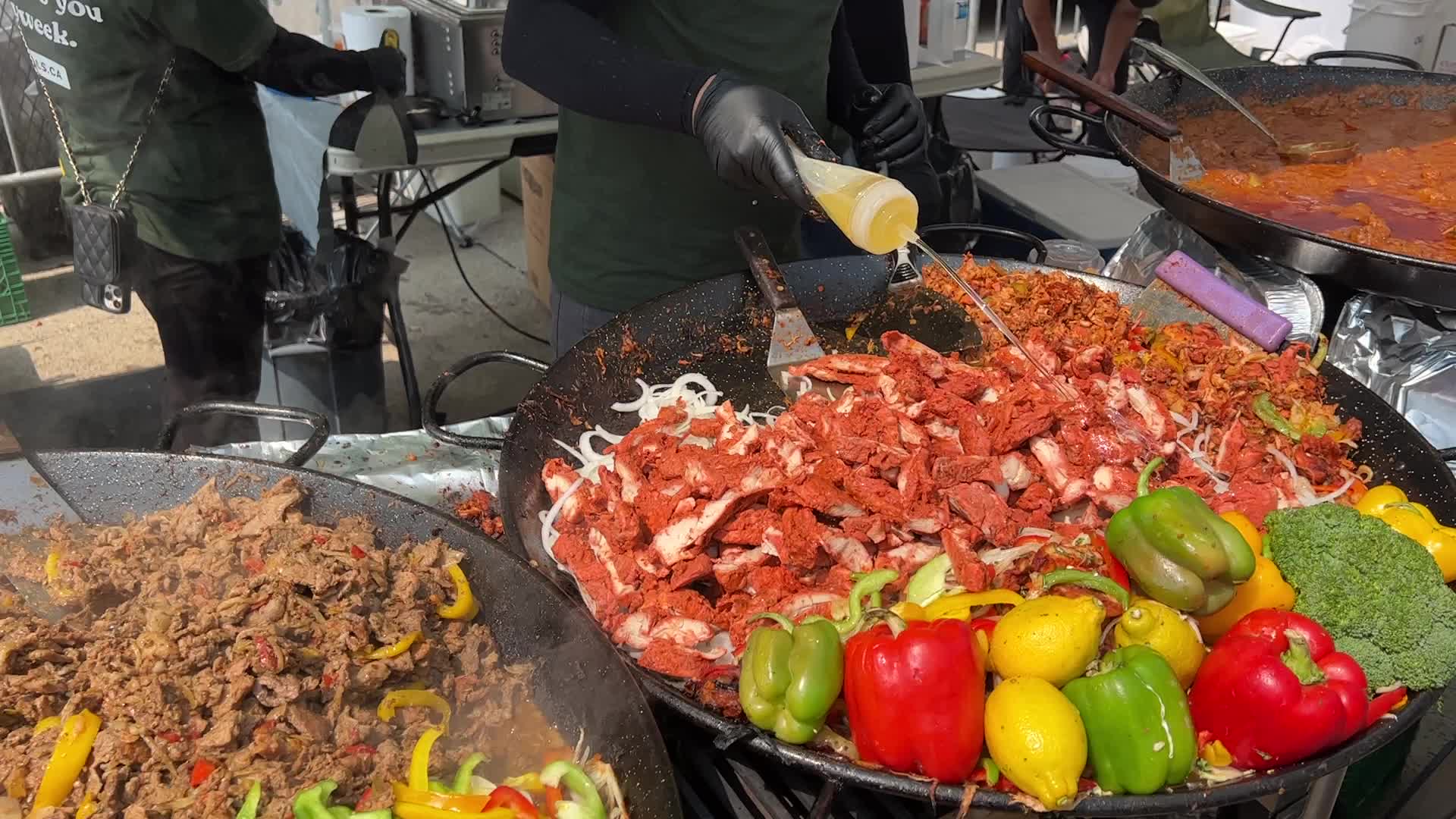 Halal food is prepared during the Taste of the Middle East Food Festival