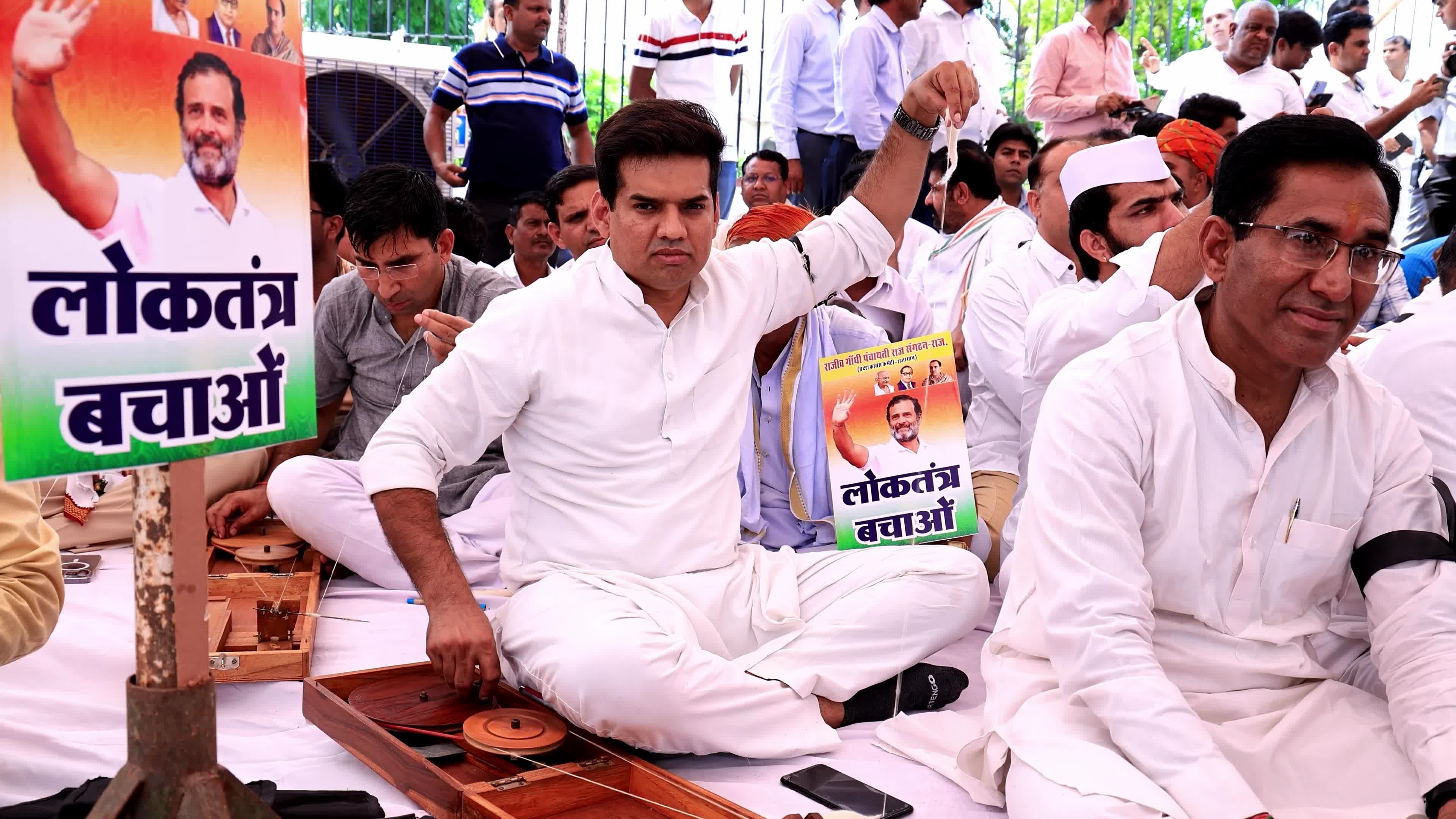 Congress 'Maun Satyagraha' in Rajasthan