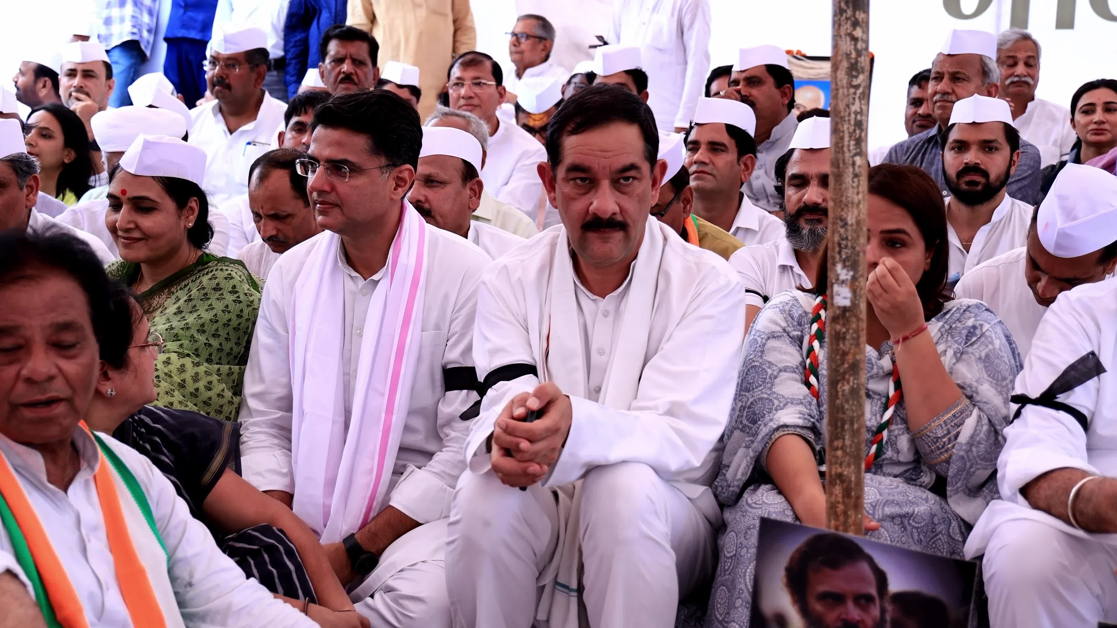 Congress 'Maun Satyagraha' in Rajasthan