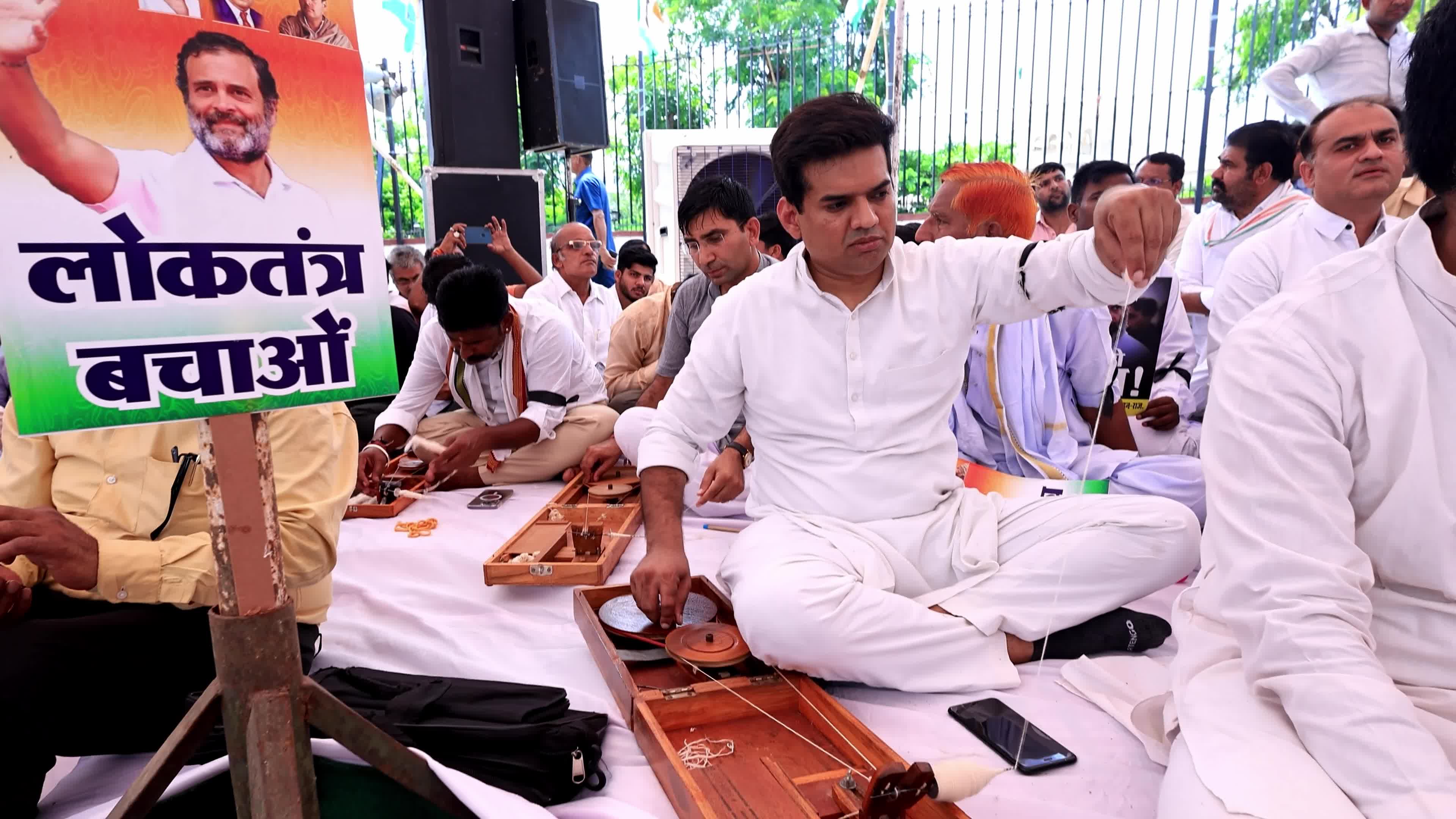 Congress 'Maun Satyagraha' in Rajasthan