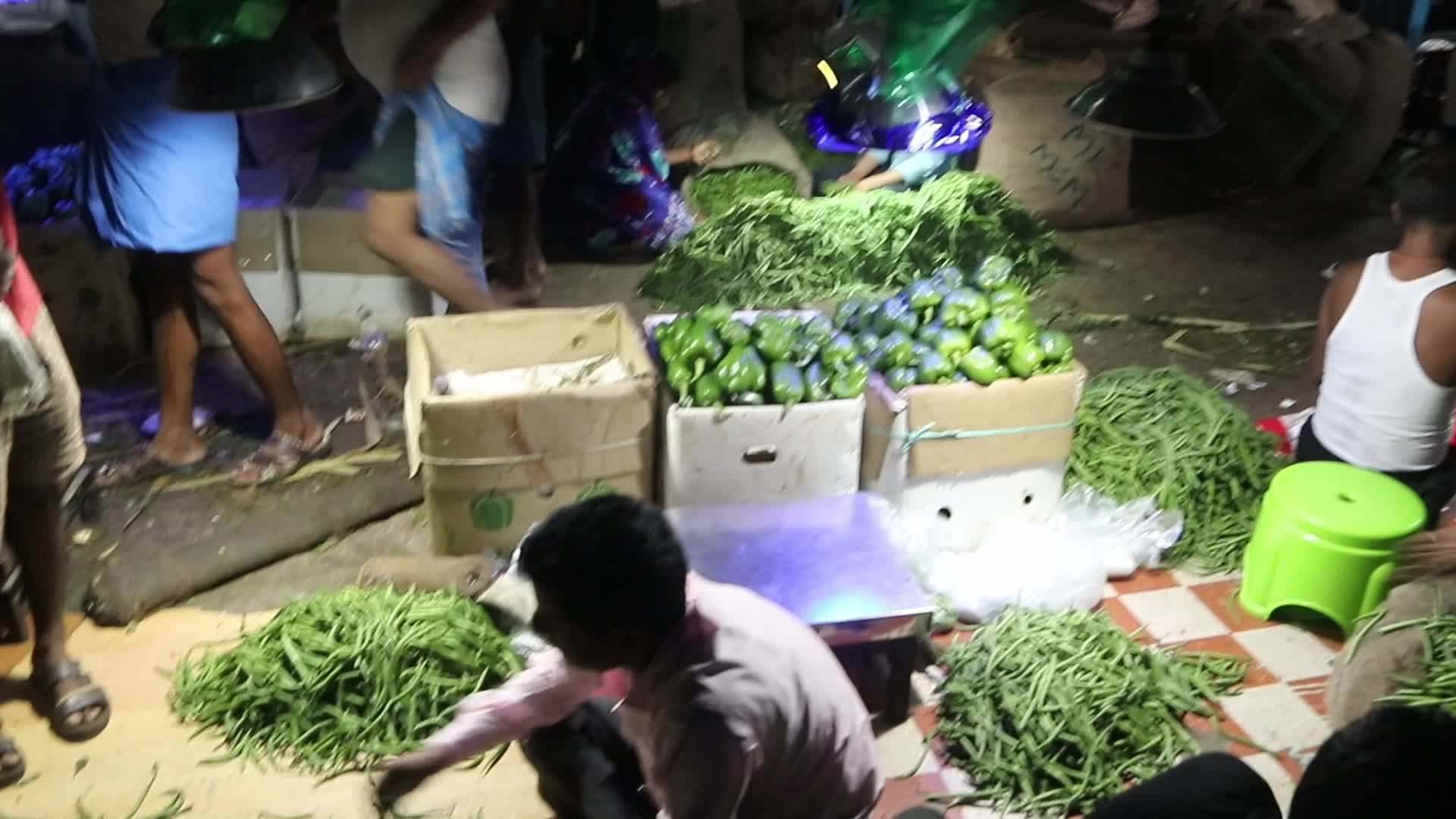 Wholesale vegetable market in Kolkata