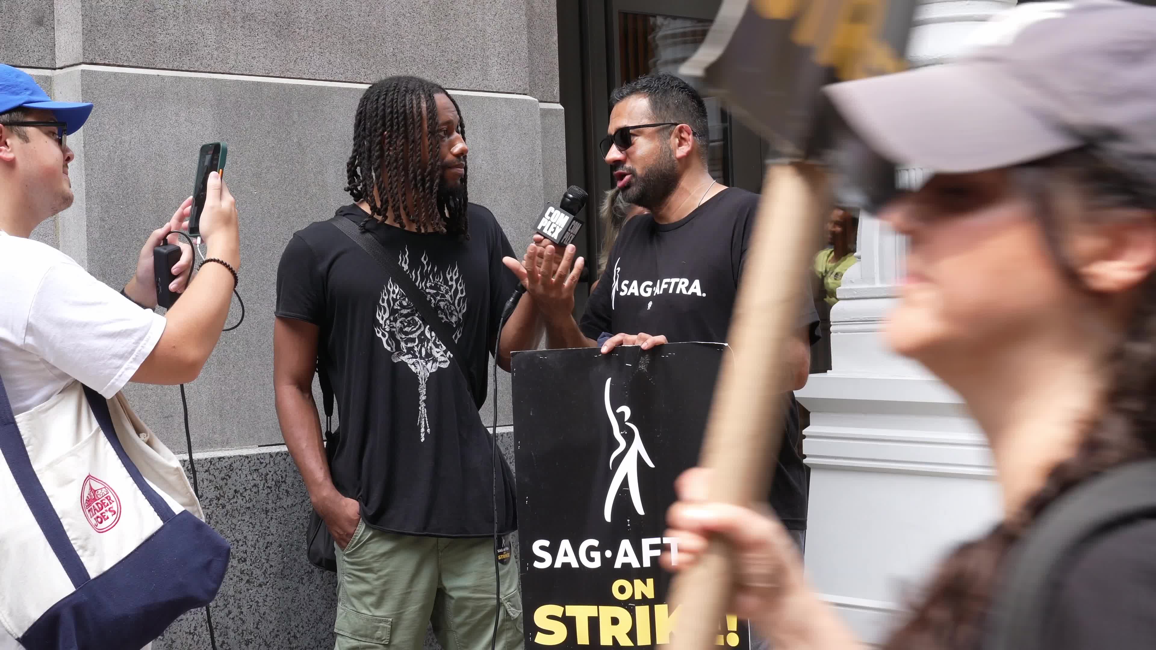 SAG-AFTRA Members Join The Picket Line In New York City