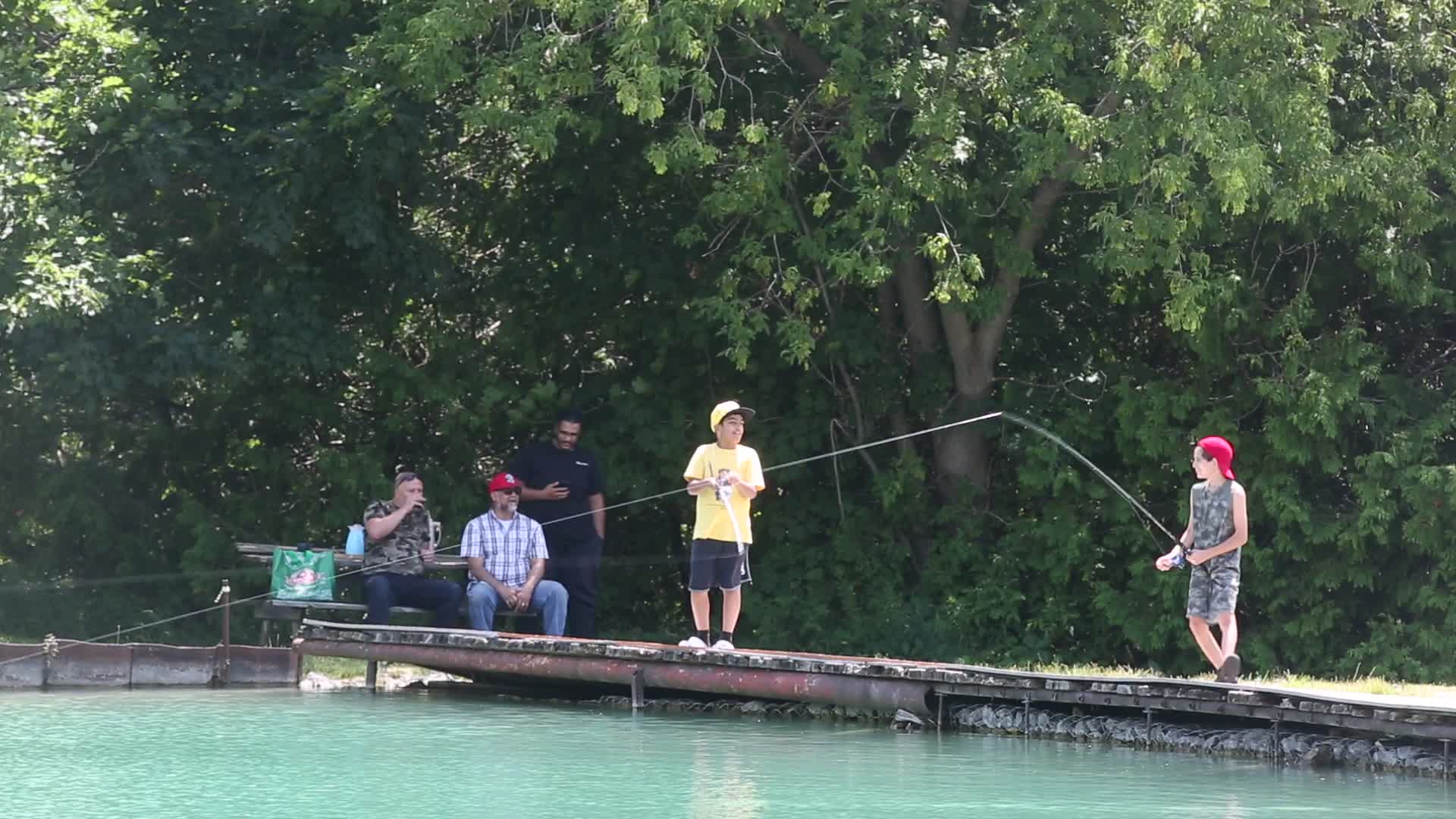 Fishing for rainbow trout in Canada