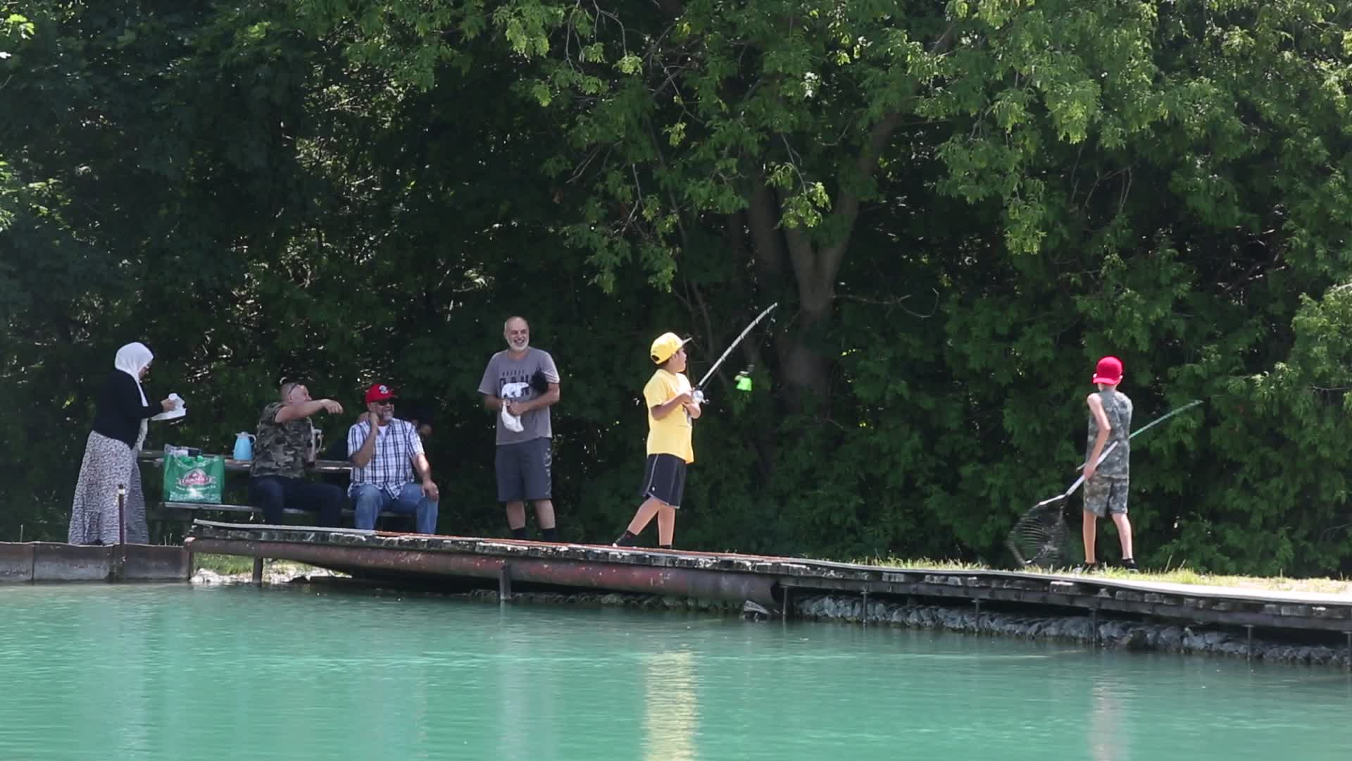 Fishing for rainbow trout in Canada