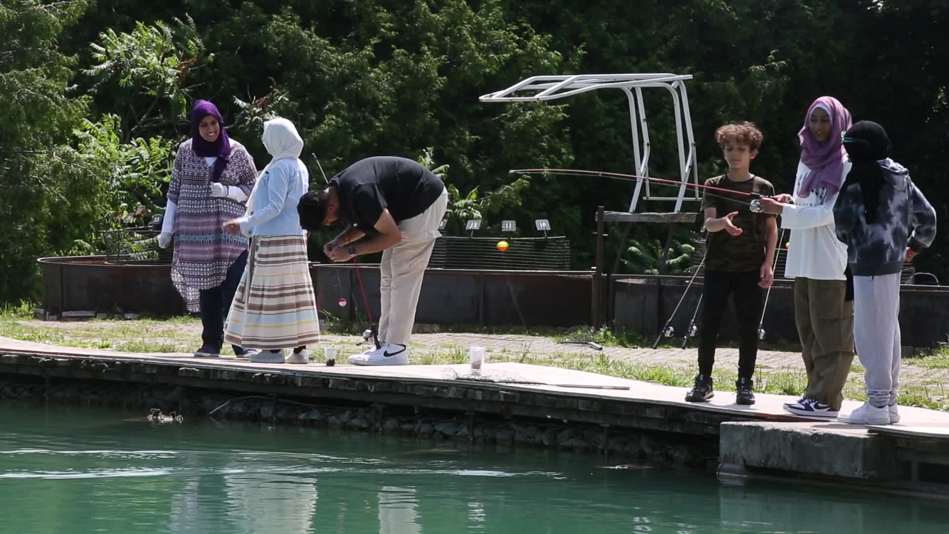 Fishing for rainbow trout in Canada