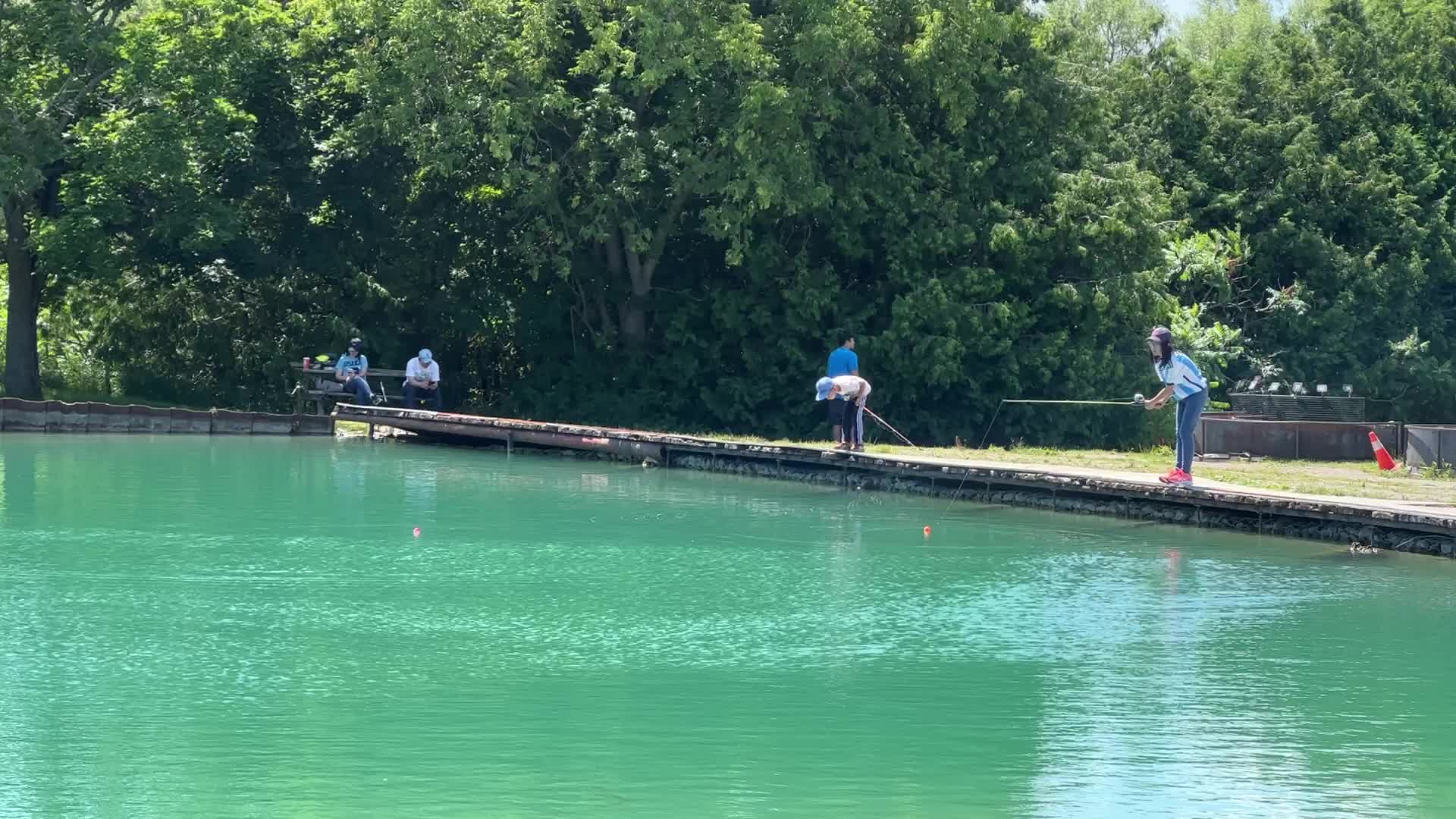 Fishing for rainbow trout in Canada