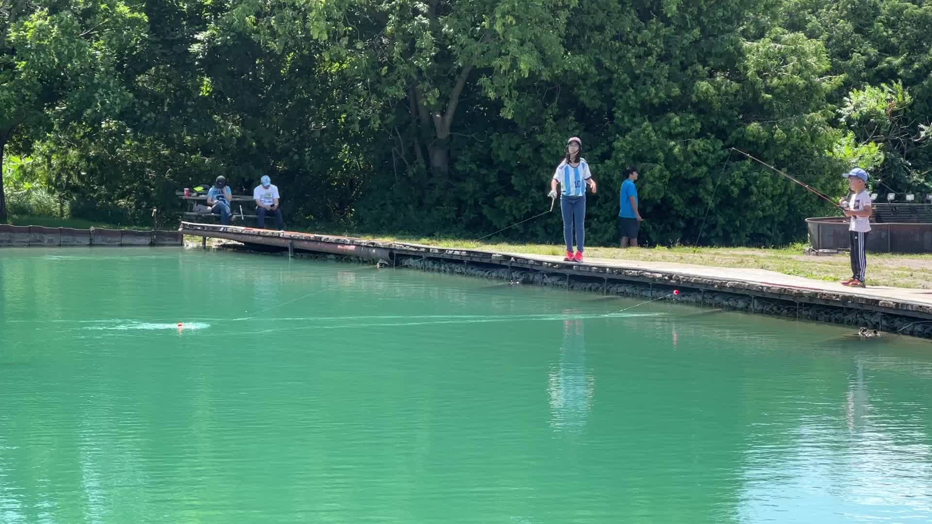 Fishing for rainbow trout in Canada