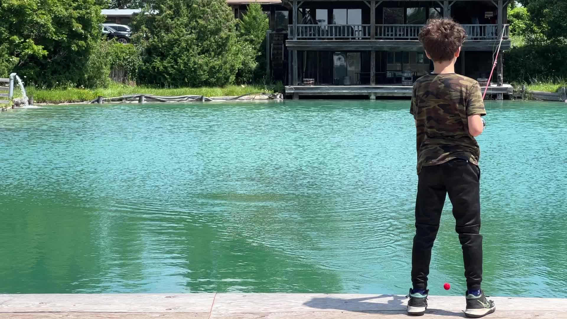 Fishing for rainbow trout in Canada
