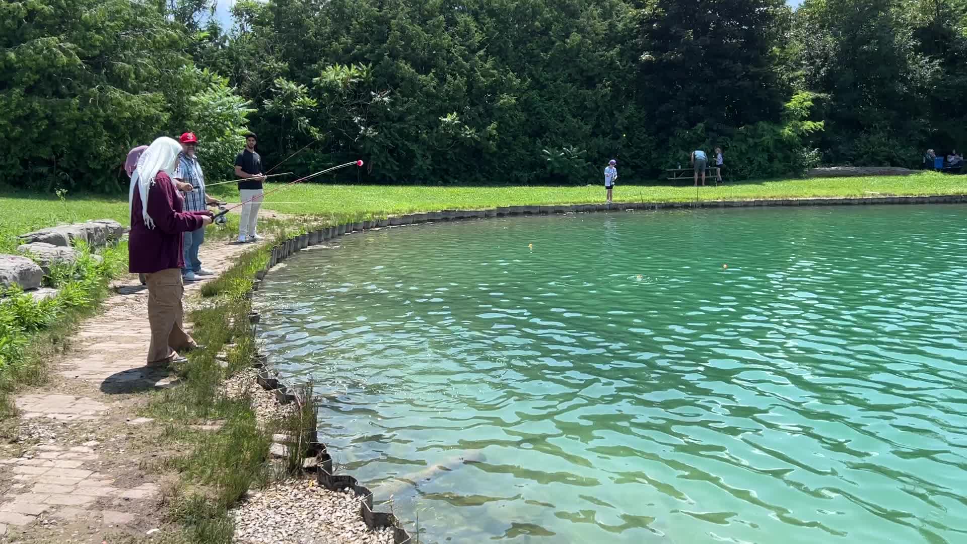 Fishing for rainbow trout in Canada