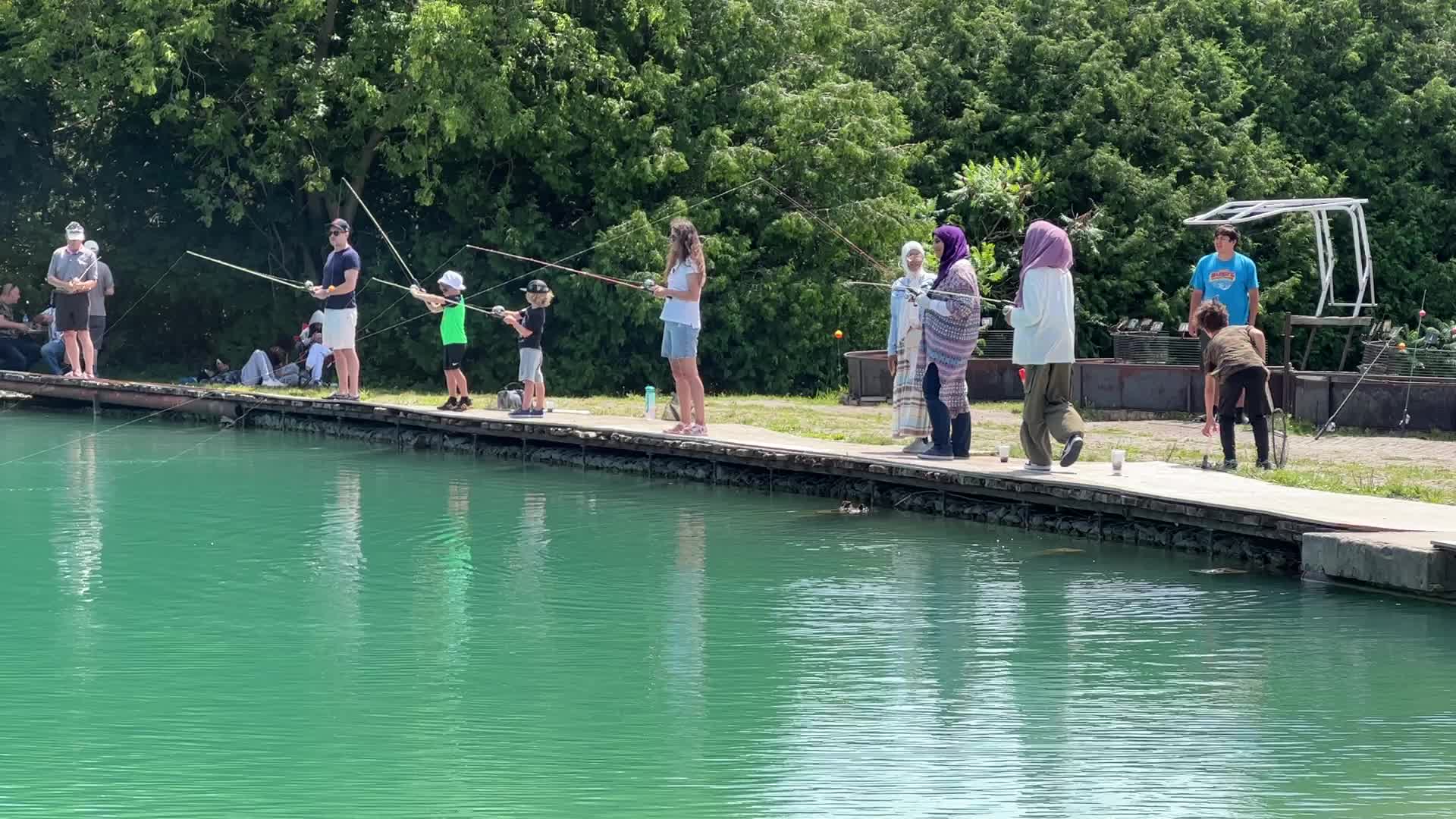 Fishing for rainbow trout in Canada