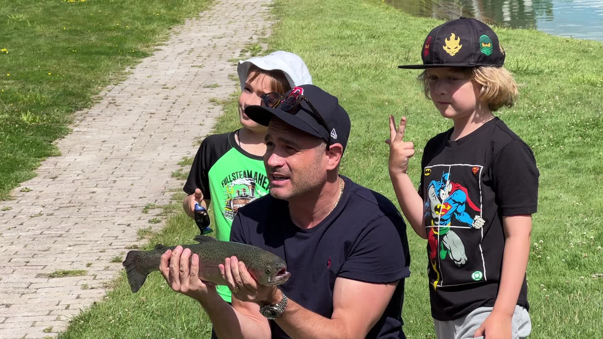 Fishing for rainbow trout in Canada