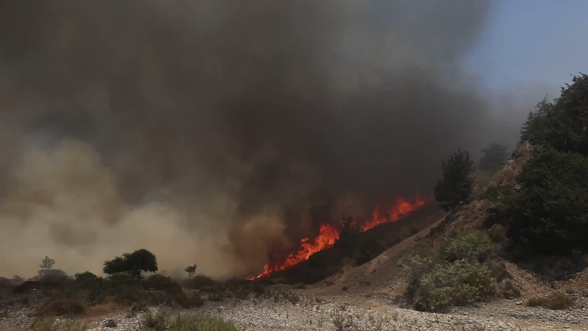 Wildfires Continue To Rage Across Greek Island of Rhodes