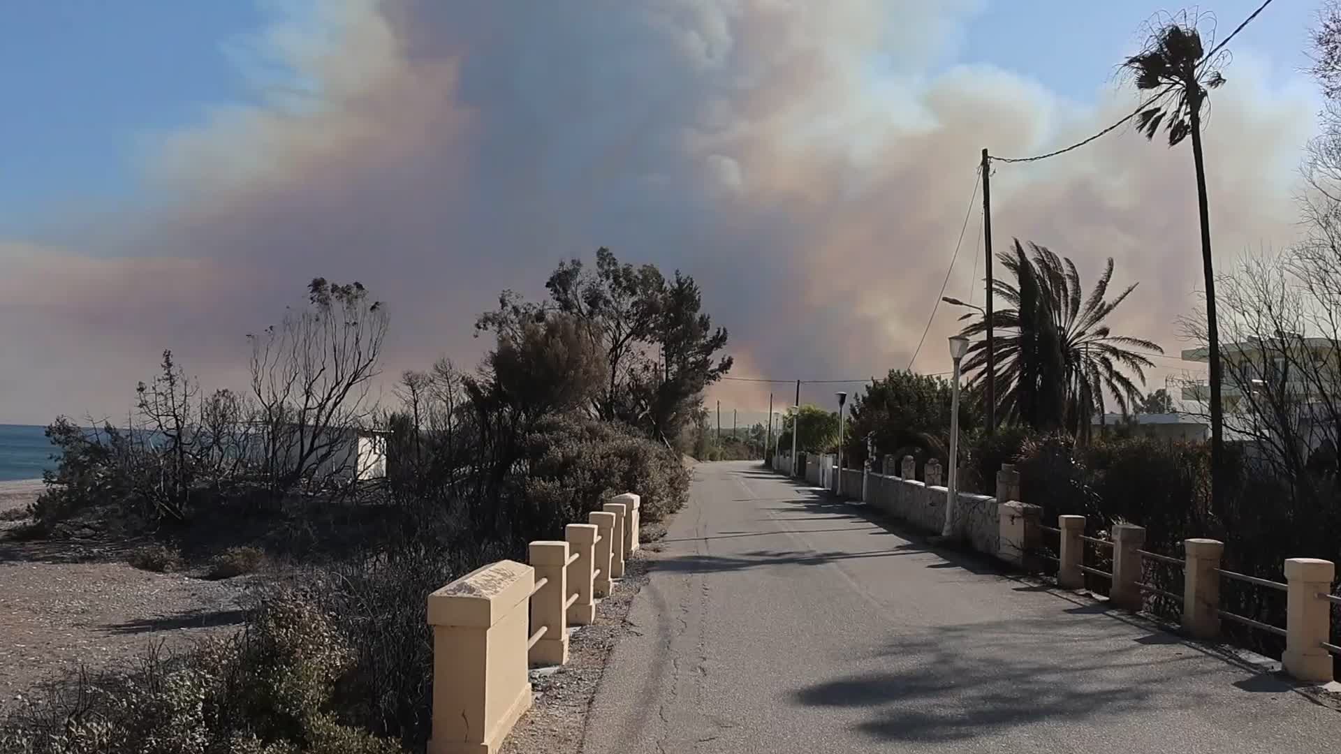 Wildfires Continue To Rage Across Greek Island of Rhodes