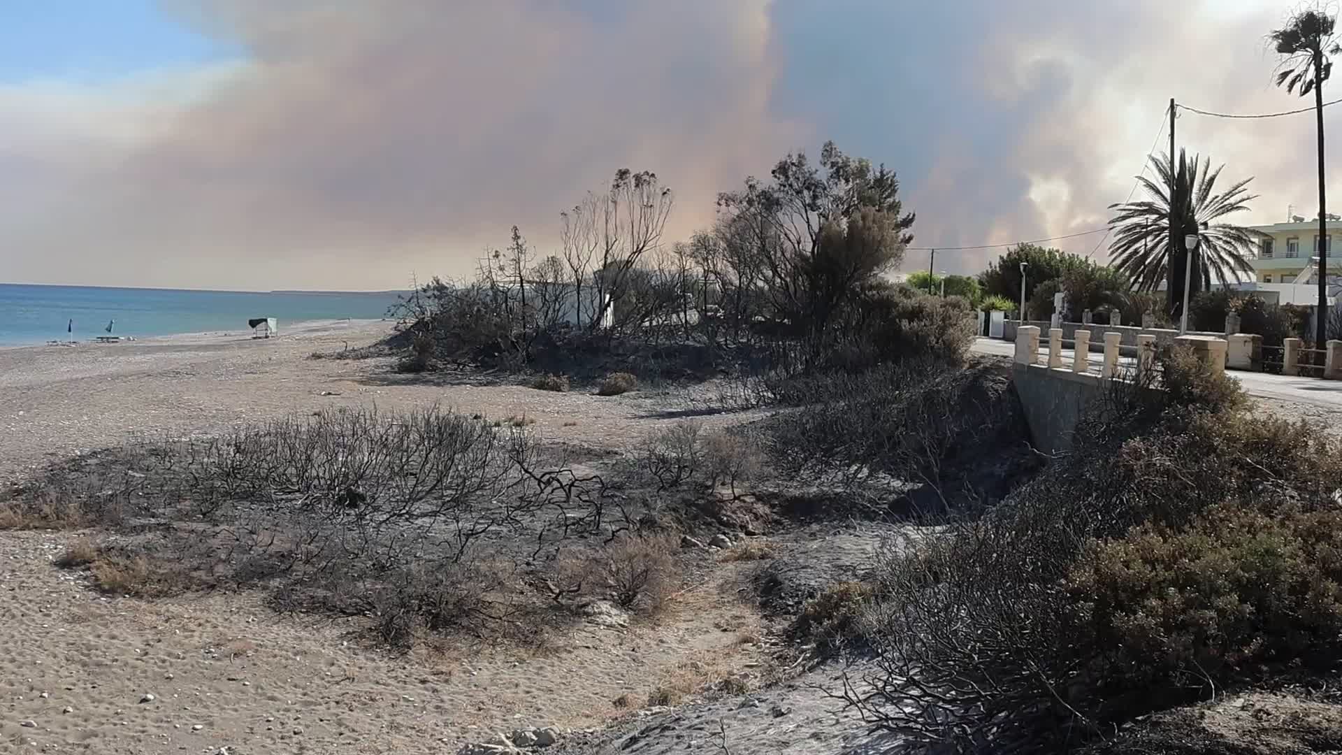 Wildfires Continue To Rage Across Greek Island of Rhodes