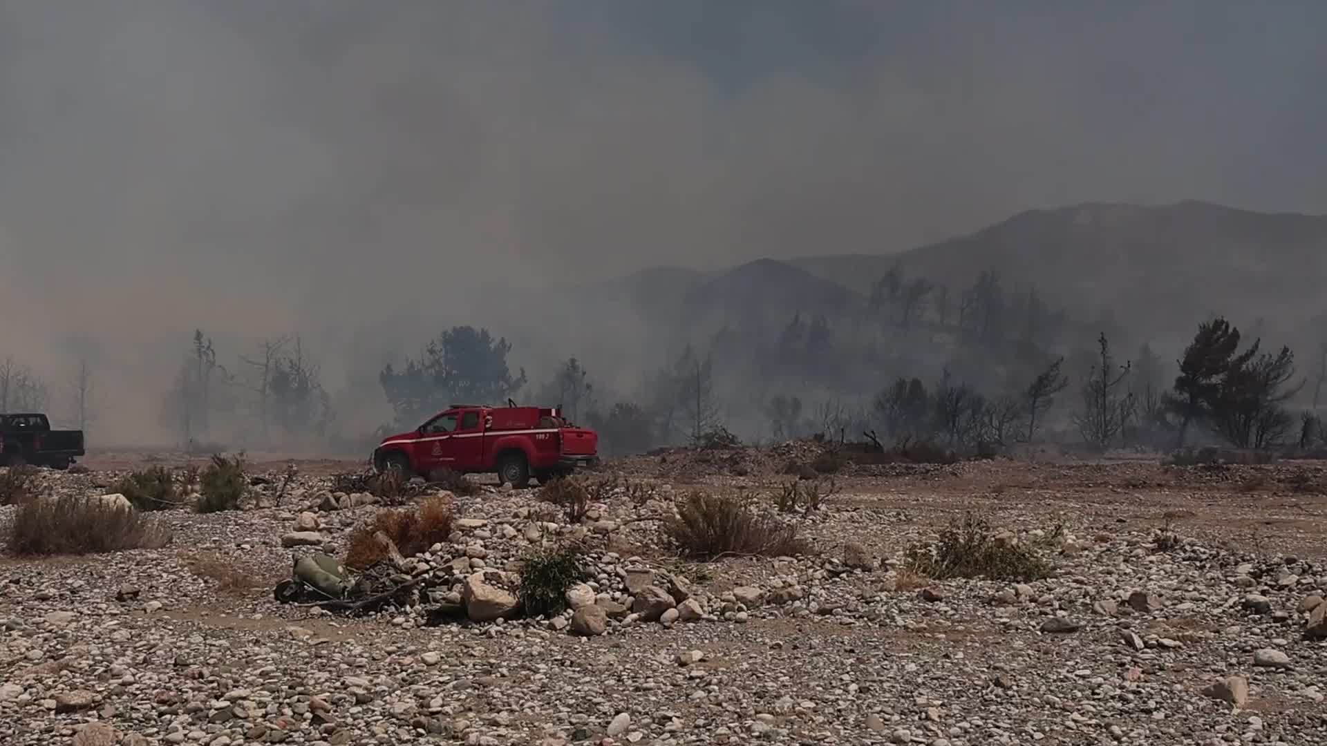 Wildfires Continue To Rage Across Greek Island of Rhodes
