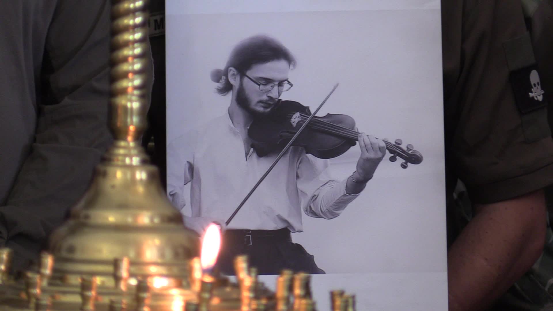 Funeral service of a violinist and Ukrainian serviceman Davyd Yakushyn in Kyiv, amid Russia's invasion of Ukraine.