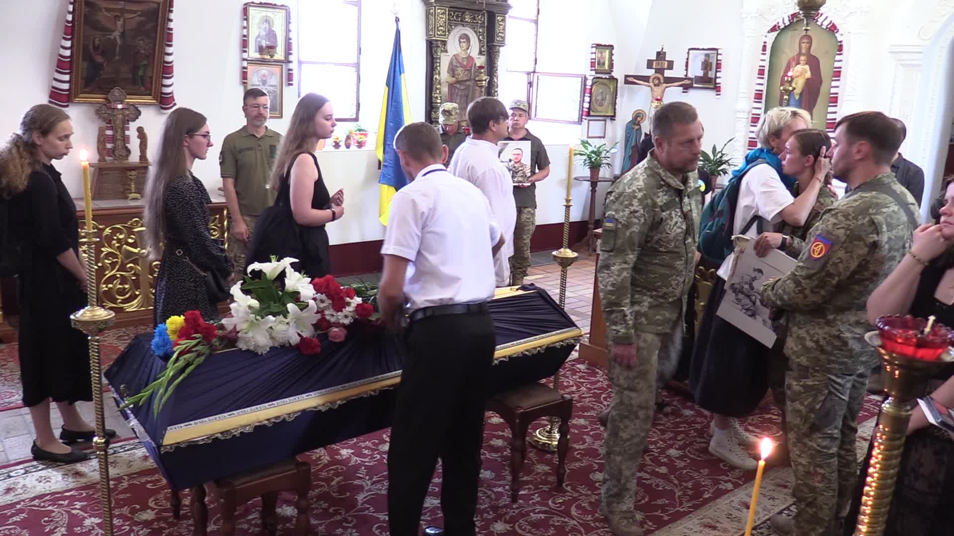 Funeral service of a violinist and Ukrainian serviceman Davyd Yakushyn in Kyiv, amid Russia's invasion of Ukraine.
