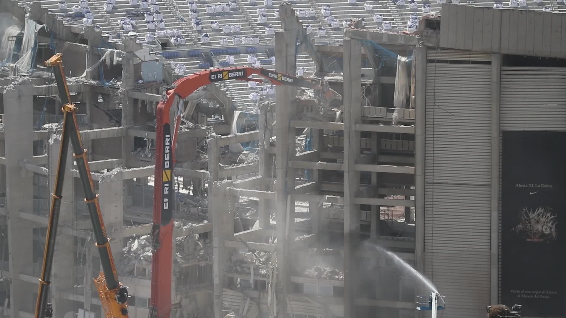 The works of the Camp Nou are progressing according to plan