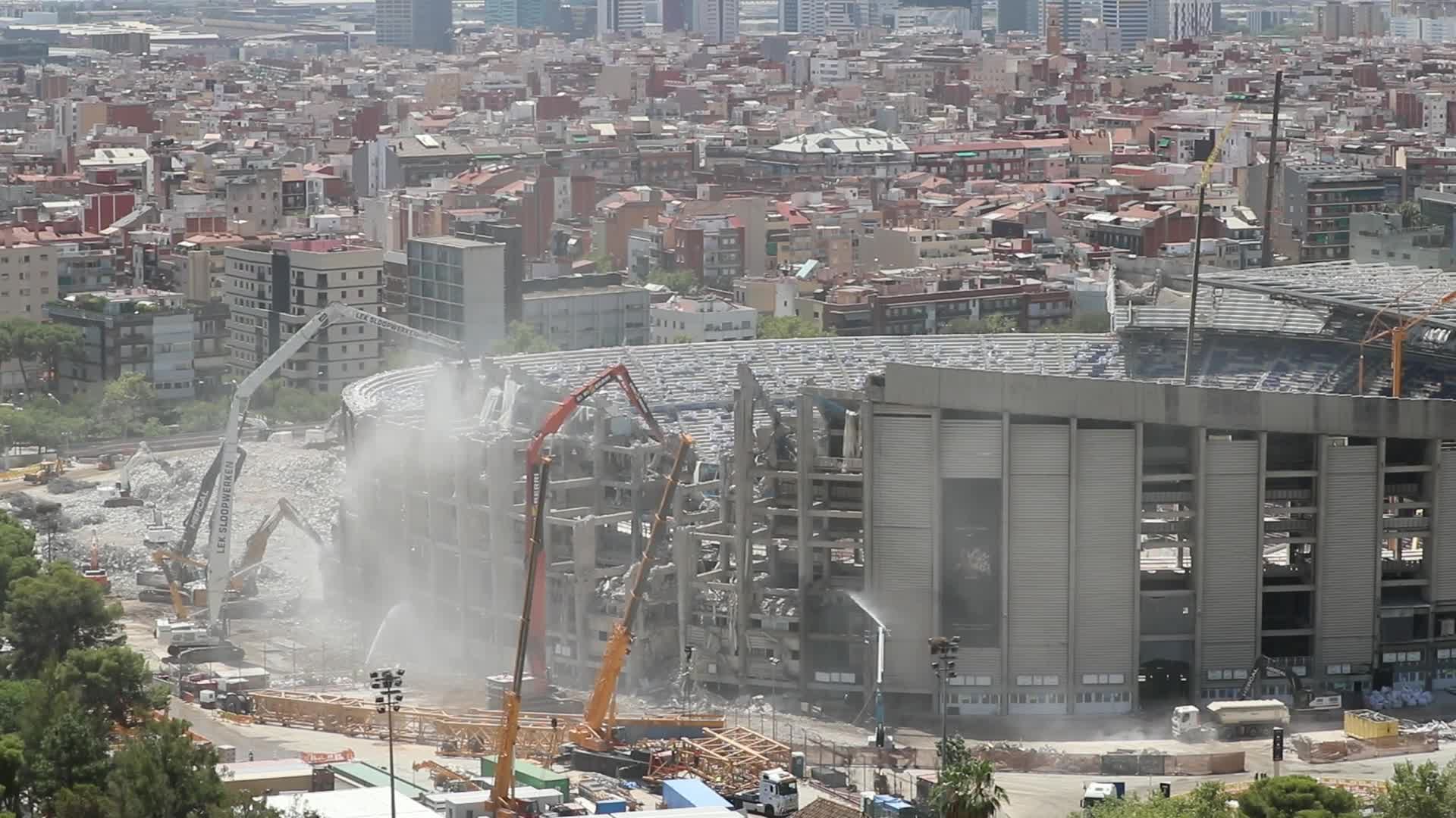 The works of the Camp Nou are progressing according to plan