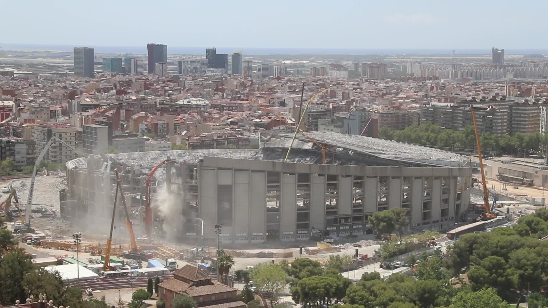 The works of the Camp Nou are progressing according to plan