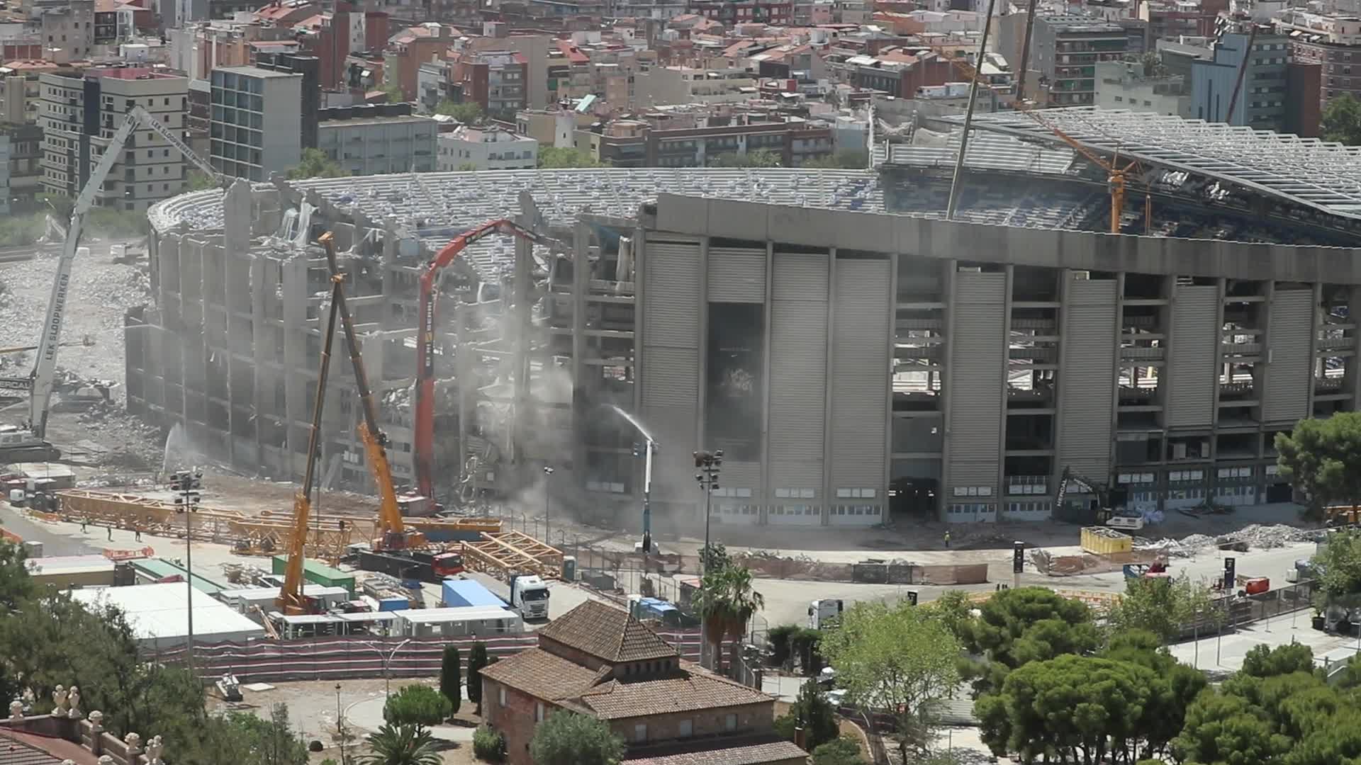 The works of the Camp Nou are progressing according to plan