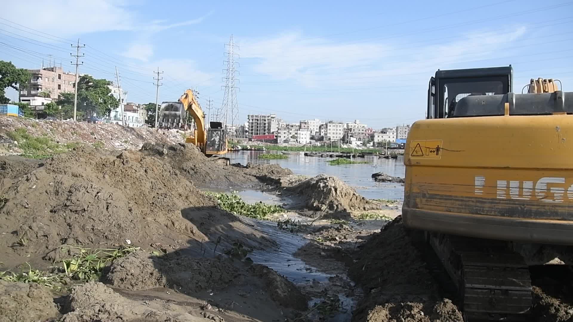 River pollution in Dhaka